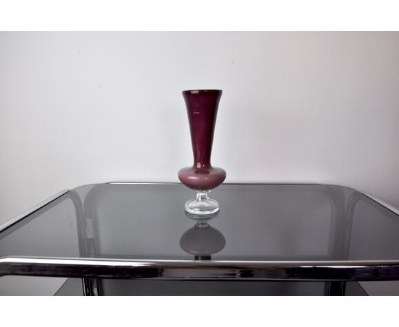Purple Murano Glass Vase Italy  1980 photo for sale