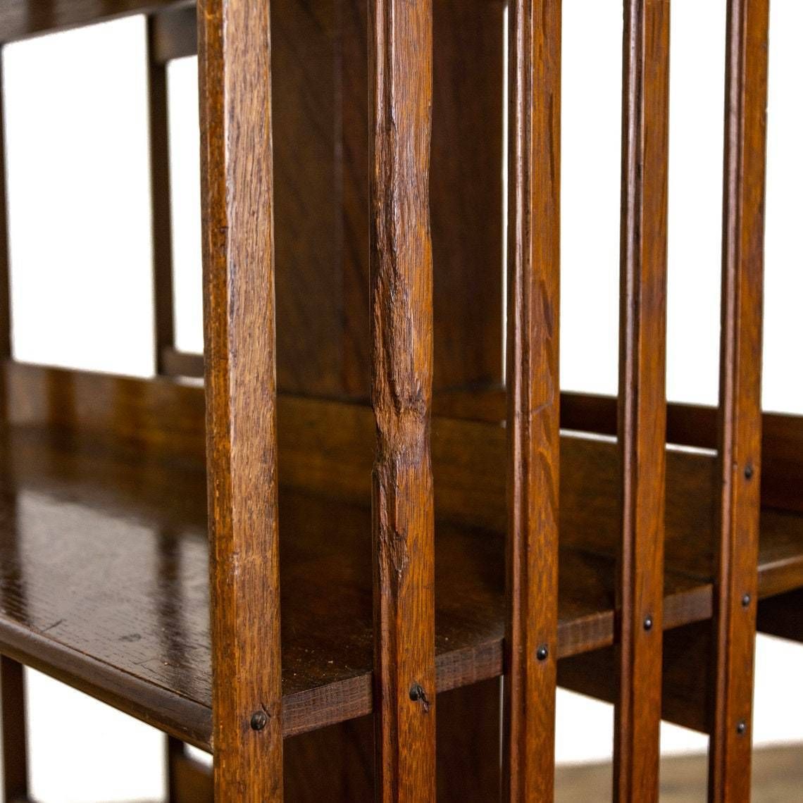 photo for sale Edwardian Antique Oak Revolving Bookcase   Antique Furniture  Edwardian   Antique Storage   Antique Bookcase