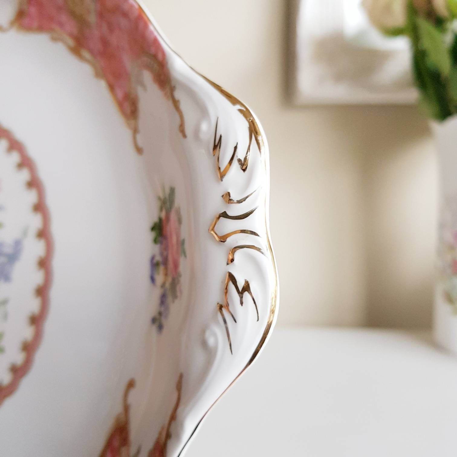 Royal Albert Lady Carlyle, Bone China, Porseleinen Cakeschaal, Made In England, Ovale Schaal, Cadeau Idee photo buy