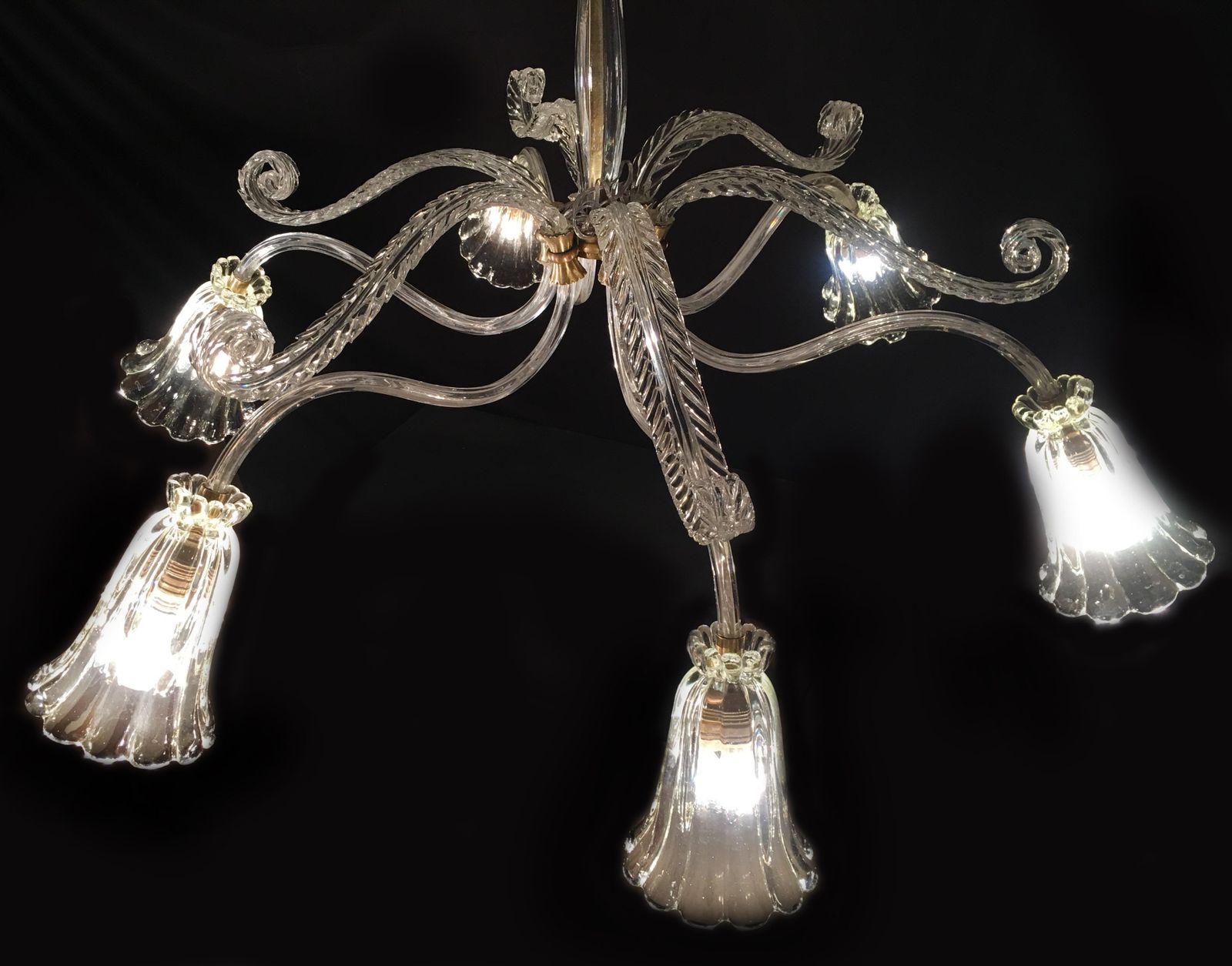 photo vinterior Liberty Chandelier By Ercole Barovier, Murano, 1940s