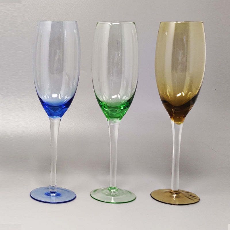 1970s Astonishing Set Of Six Murano Glasses By Nason. Made In Italy photo Home Decor