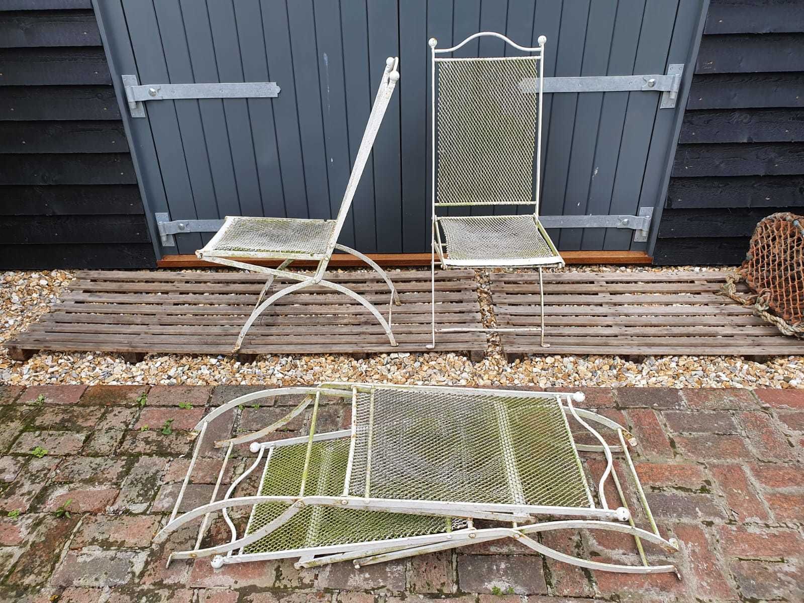 Vintage Iron Folding Garden Chairs photo buy