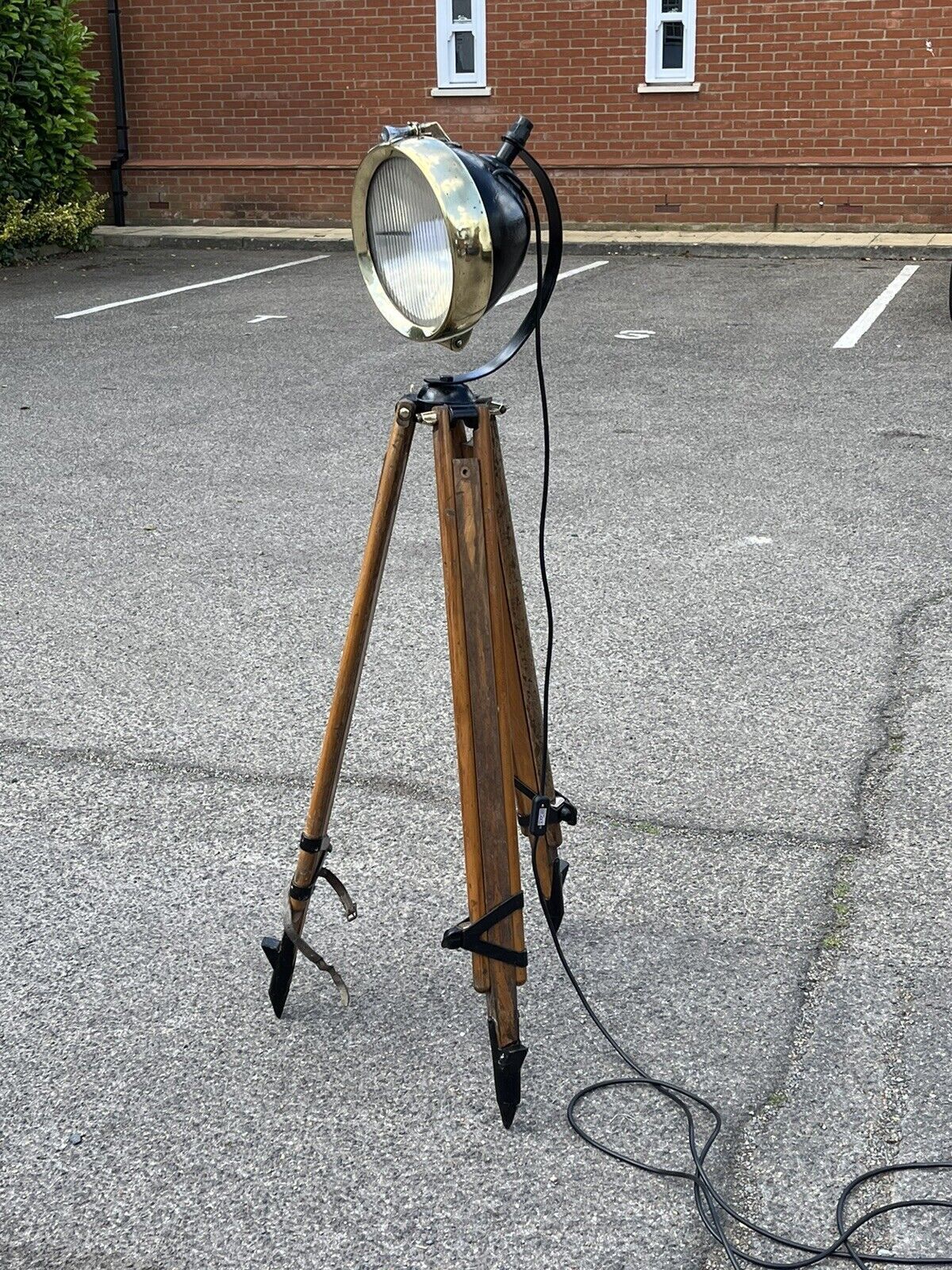 Industrial 1920’s Tripod Light The Light Being From A 1920’s Old Car photo Lighting