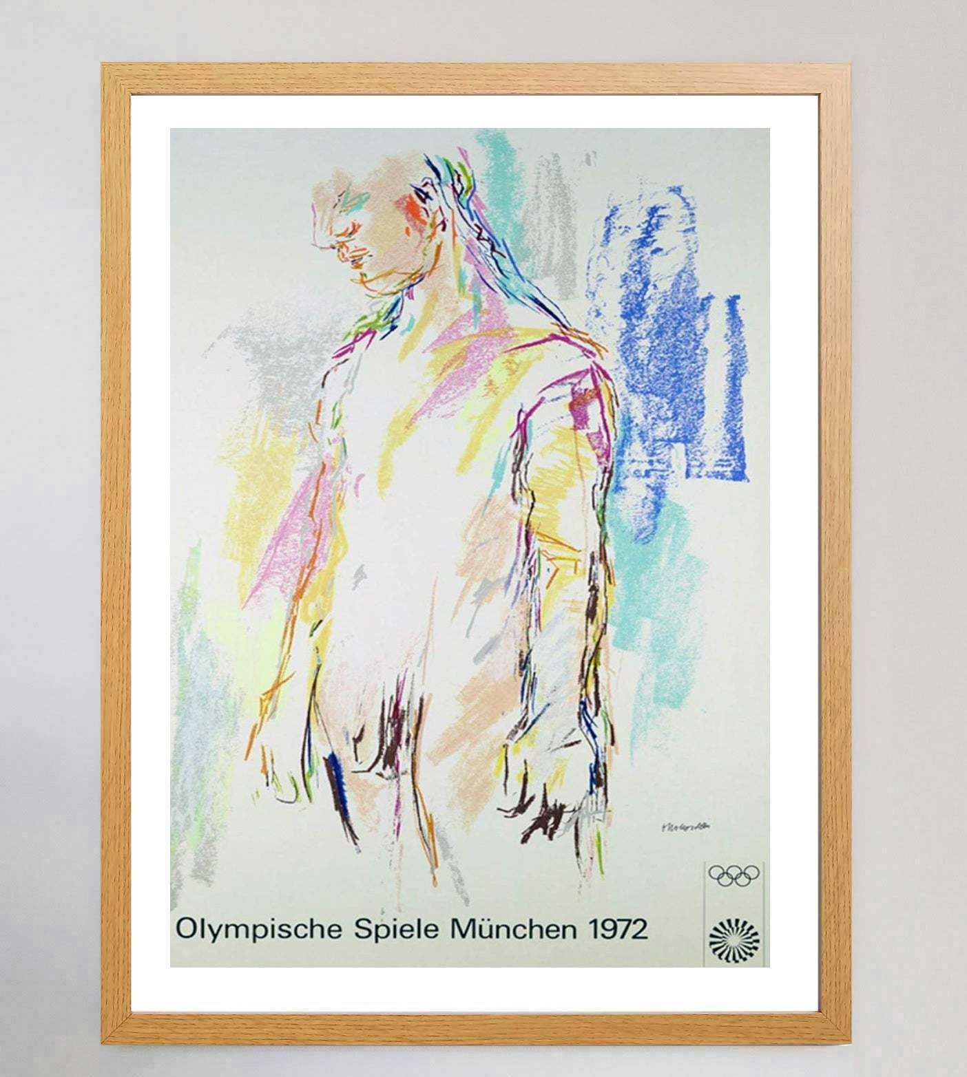 1972 Munich Olympic Games   Oskar Kokoschka Original Vintage Poster photo Art