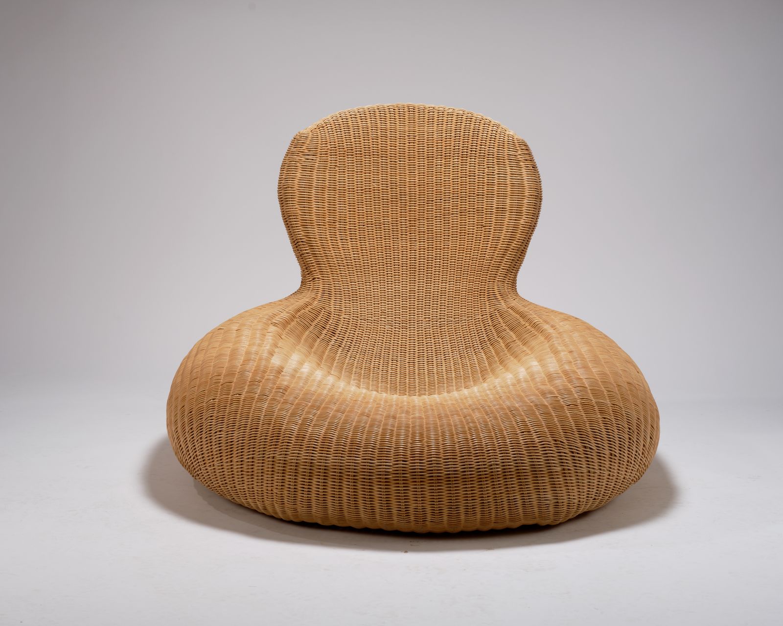 Rare Vintage Ikea Biomorphic Storvik Rattan Lounge Chairs Designed By Carl Ojerstam, Set Of 2 Matching Chairs Available. photo vinterior