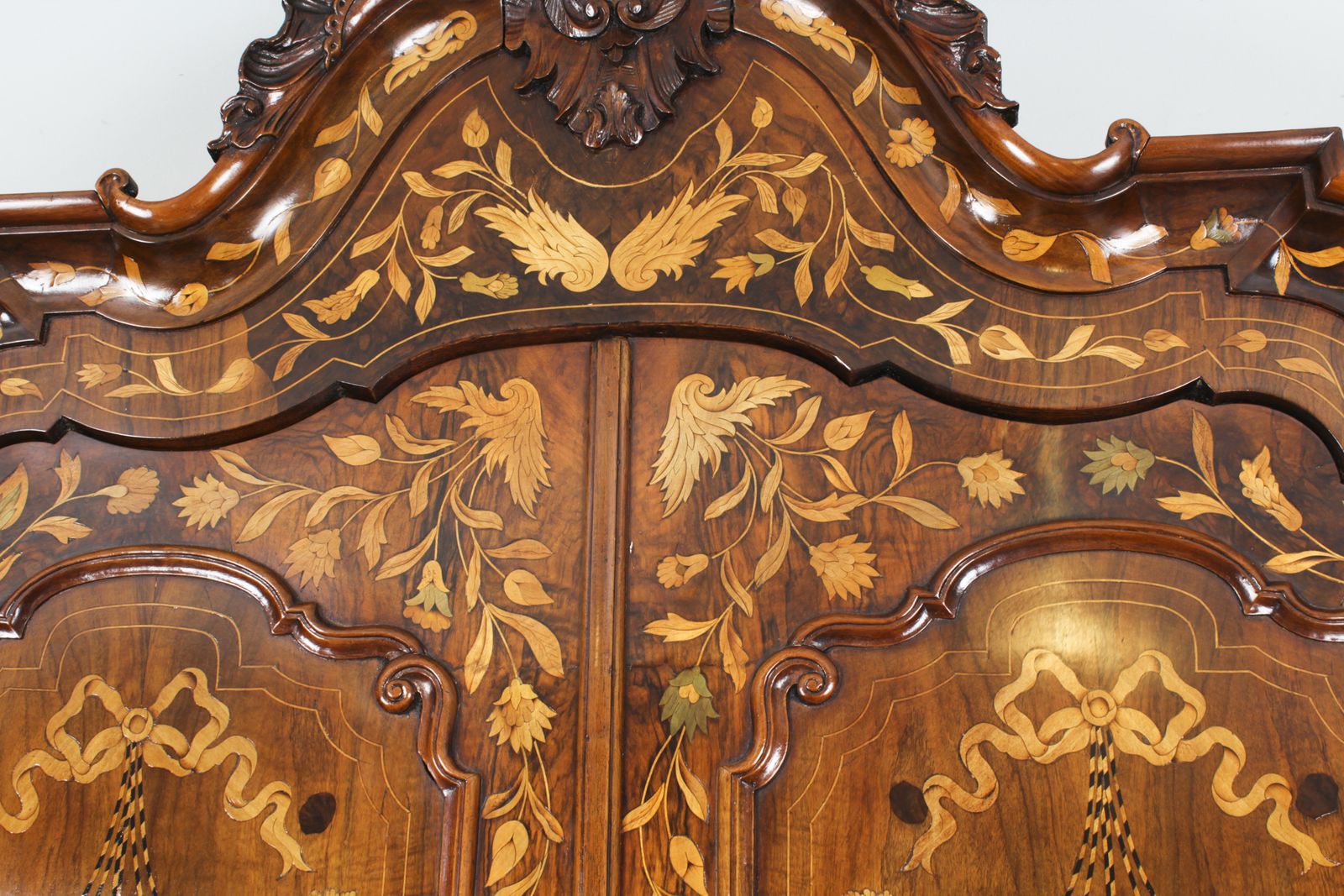 photo furniture Antique Walnut Dutch Marquetry Bureau Cabinet.1780 18th C