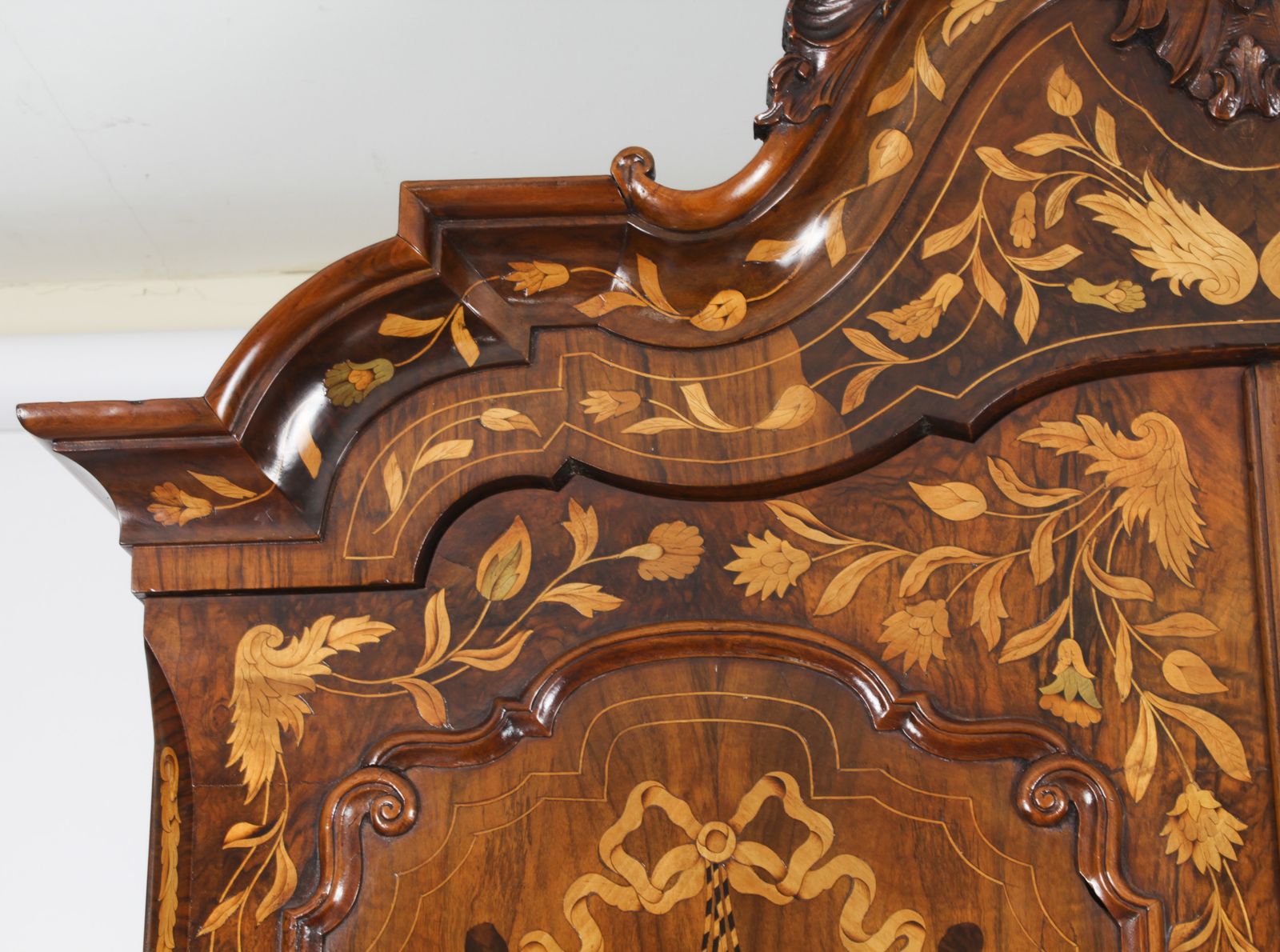 18500.0 Antique Walnut Dutch Marquetry Bureau Cabinet.1780 18th C photo