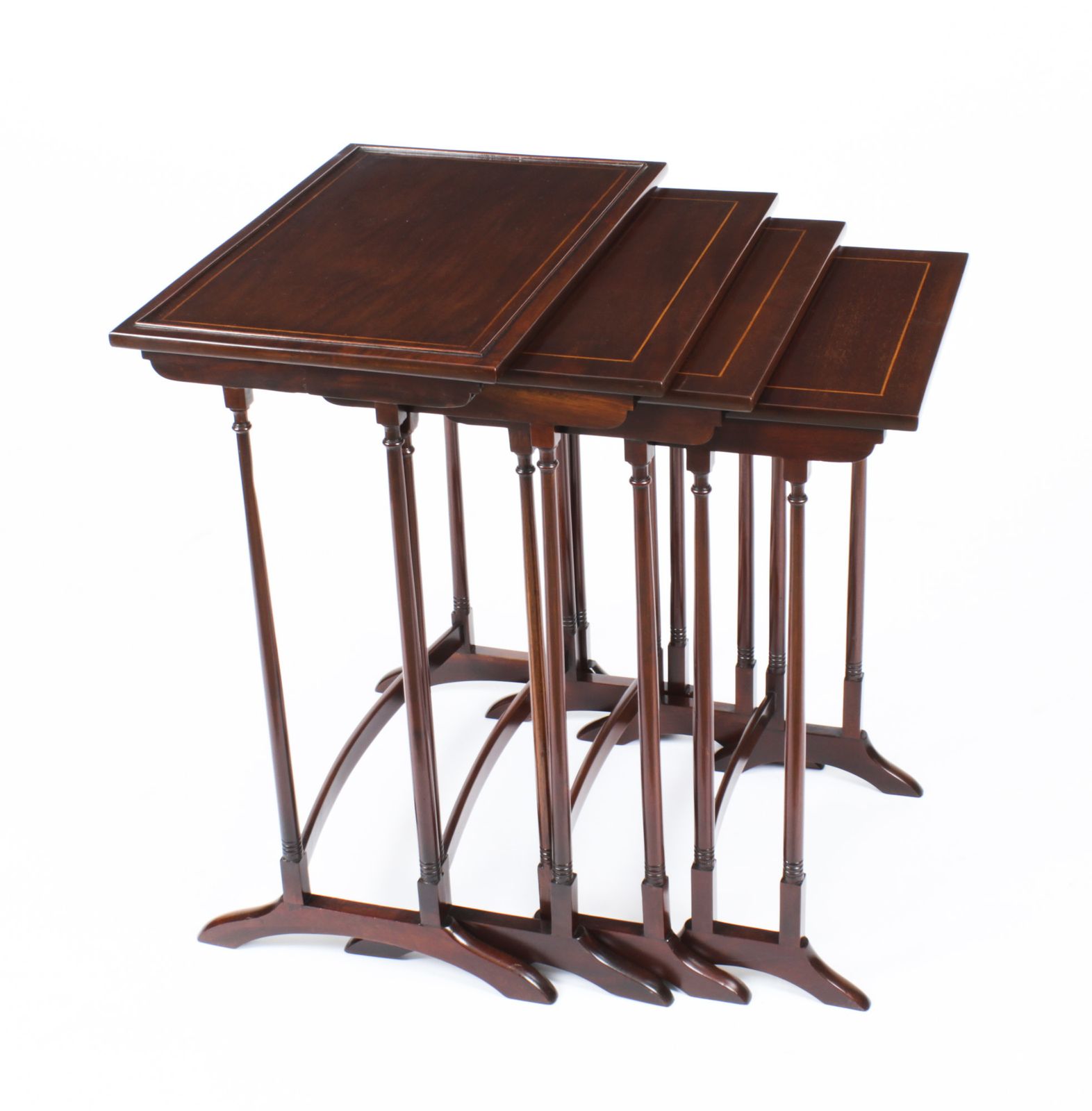 Edwardian Mahogany Nest Of Four Tables Circa 1900