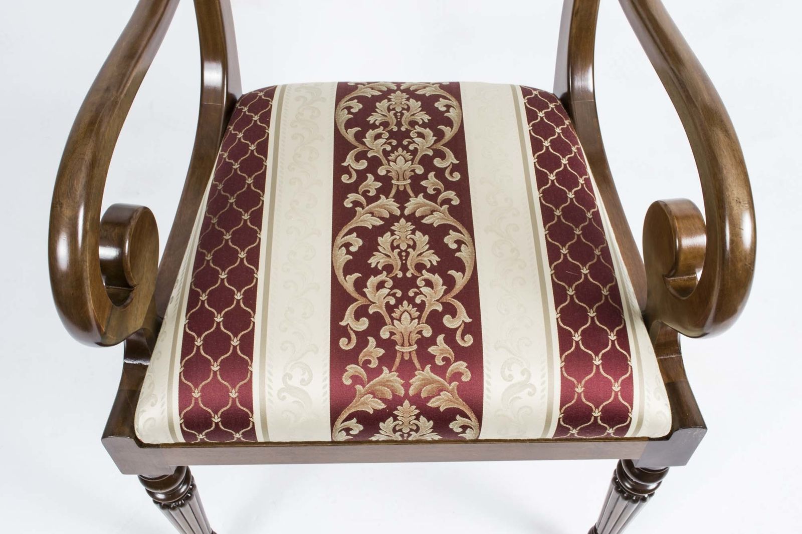 Pair Of English Regency Style Burr Walnut Armchairs photo 1250.0