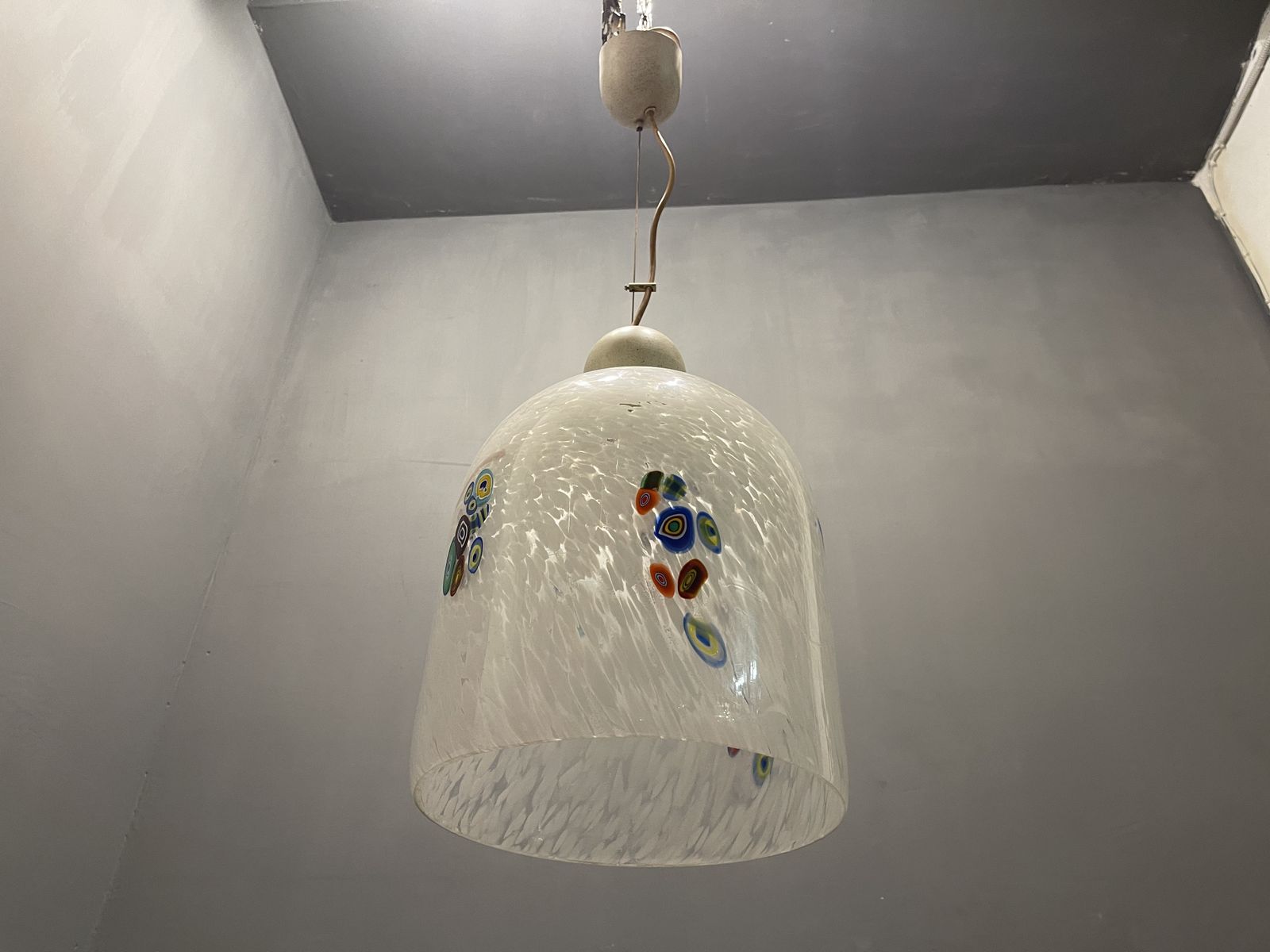 photo furniture Italian Midcentury Murano Glass Light Pendant By De Mayo