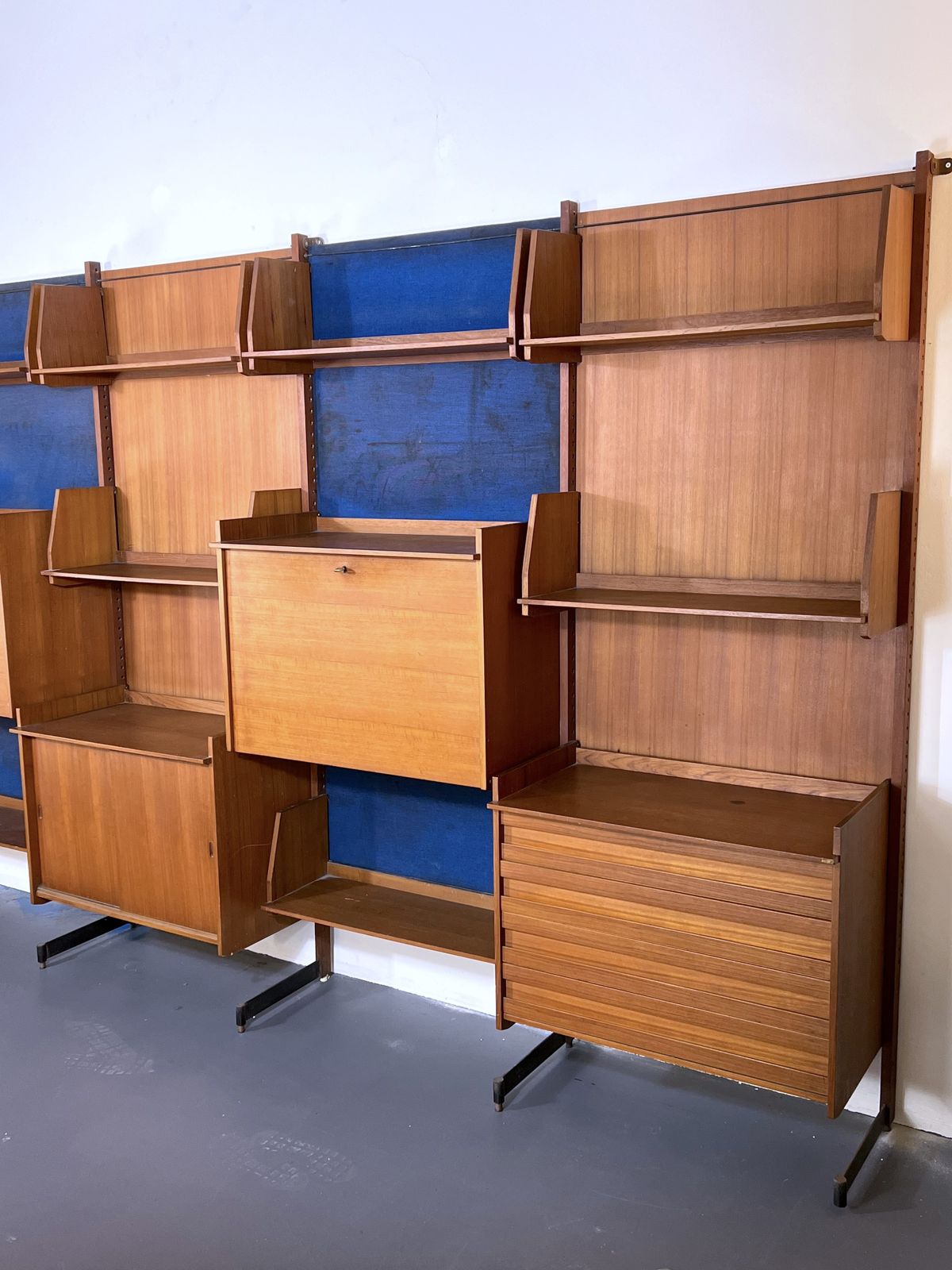 Mid Century Modern Modular Wood Bookcase From 50s photo furniture