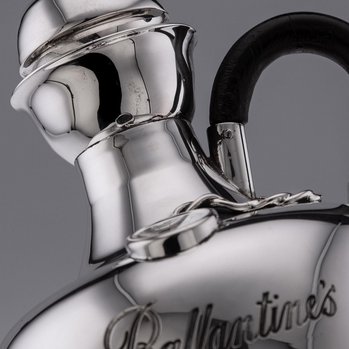photo for sale 20th Century Italian Silver Ballantine's Whisky Decanter, C.1960