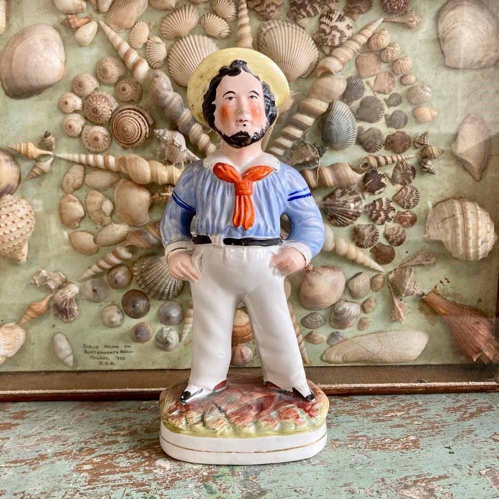 Antique Staffordshire Pottery   'Jack Tar' Sailor