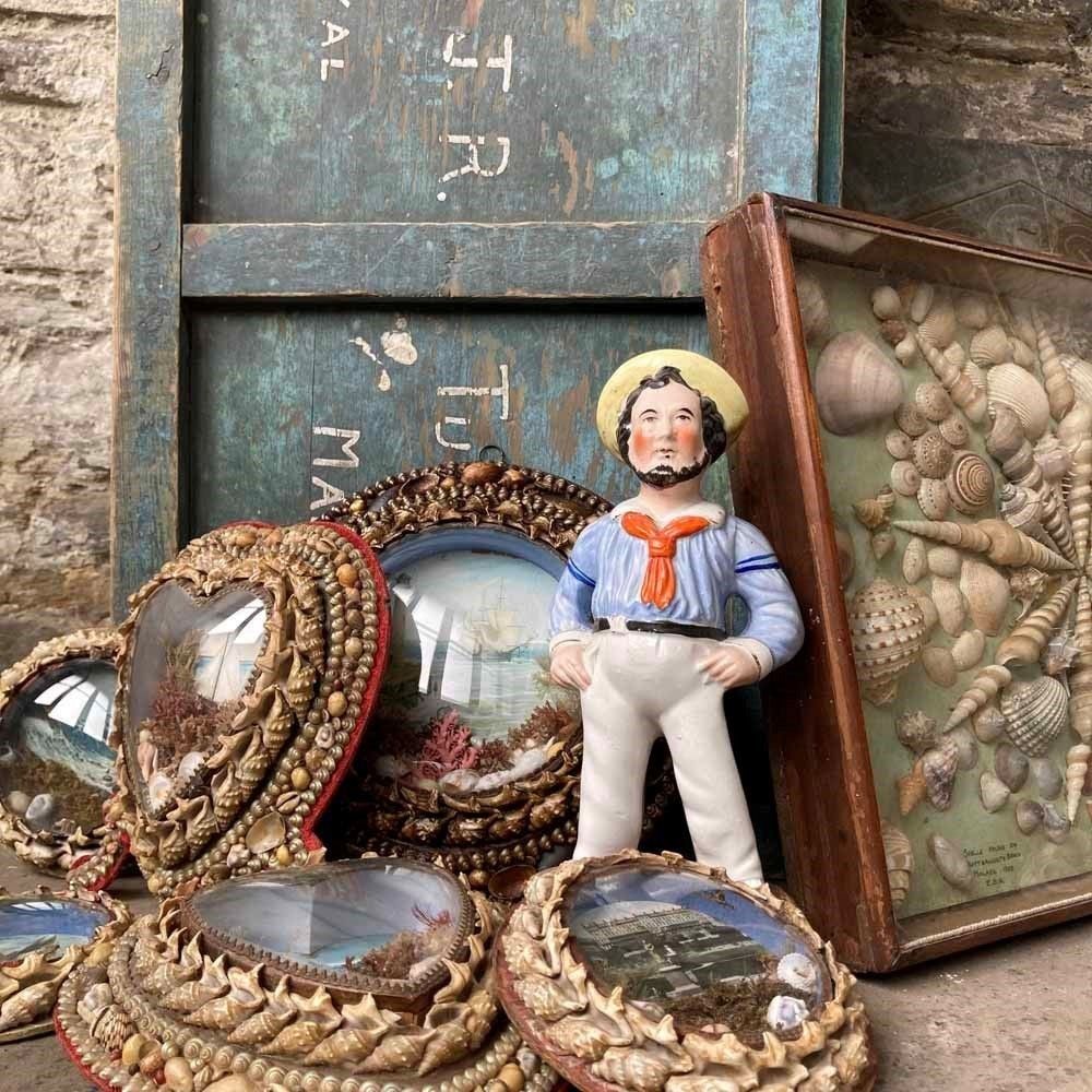 photo furniture Antique Staffordshire Pottery   'Jack Tar' Sailor