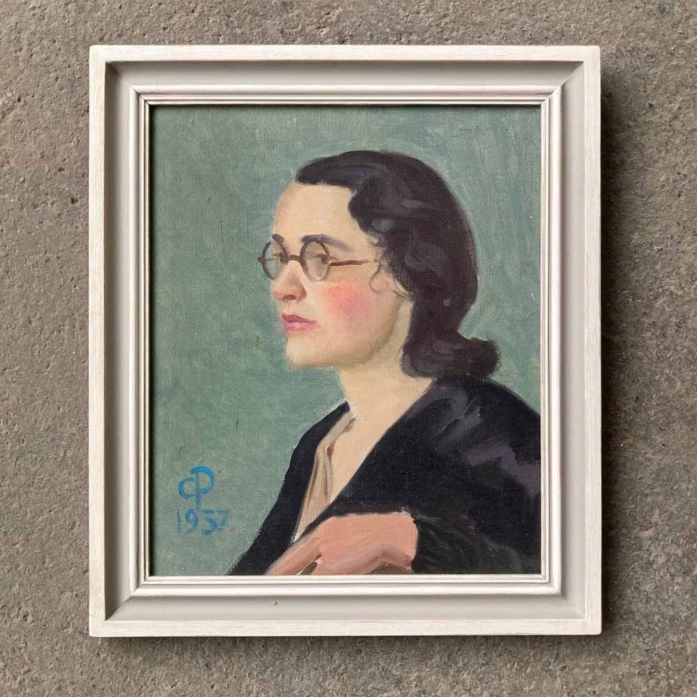 British School Self Portrait Painting   Constance photo furniture