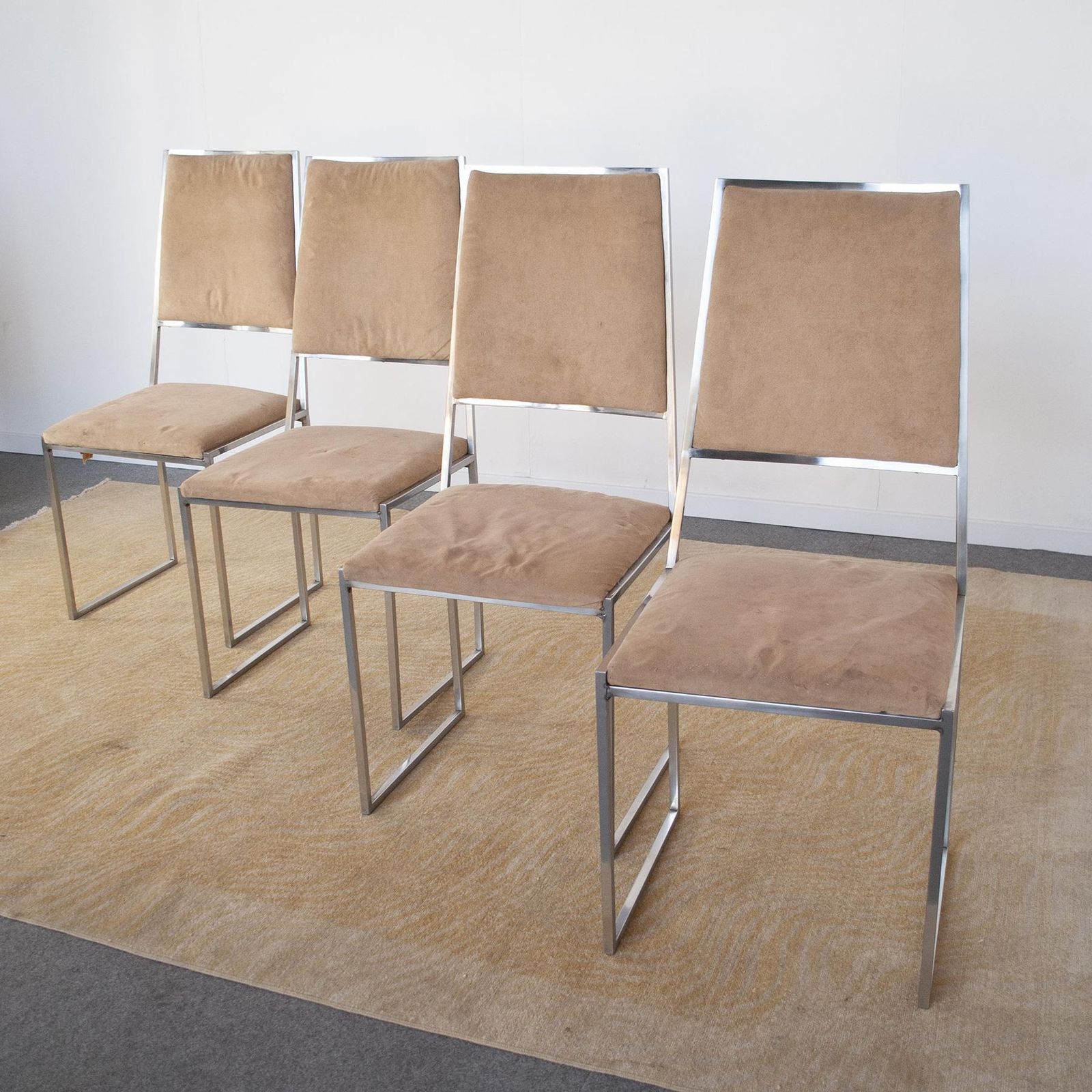 Willy Rizzo Italian Midcentury Chairs Mid 70's photo vinterior
