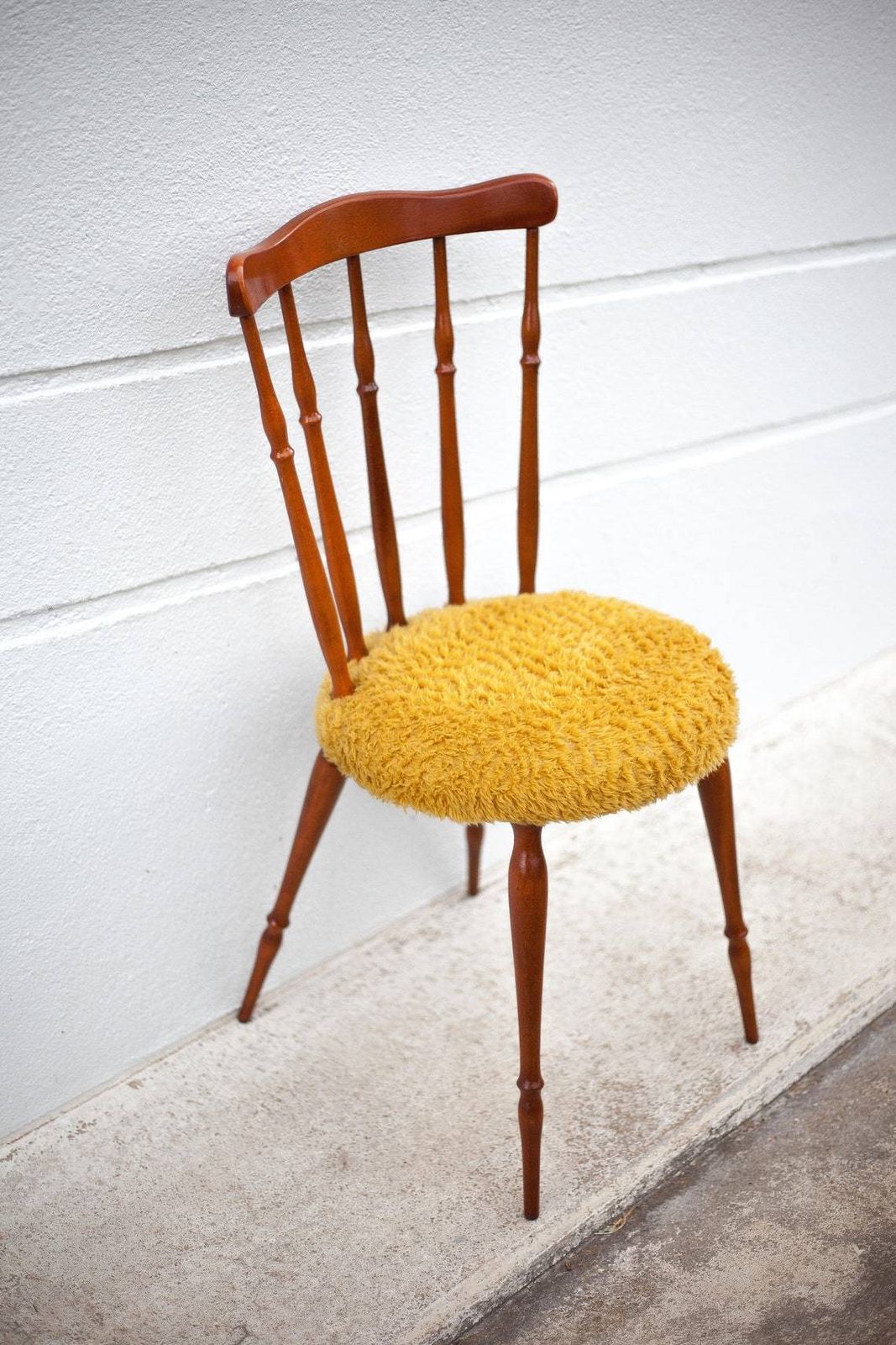 Wooden Chair Seat Mustard Mustard Western Chair Saloon Chair Living Room Bedroom photo 191.0