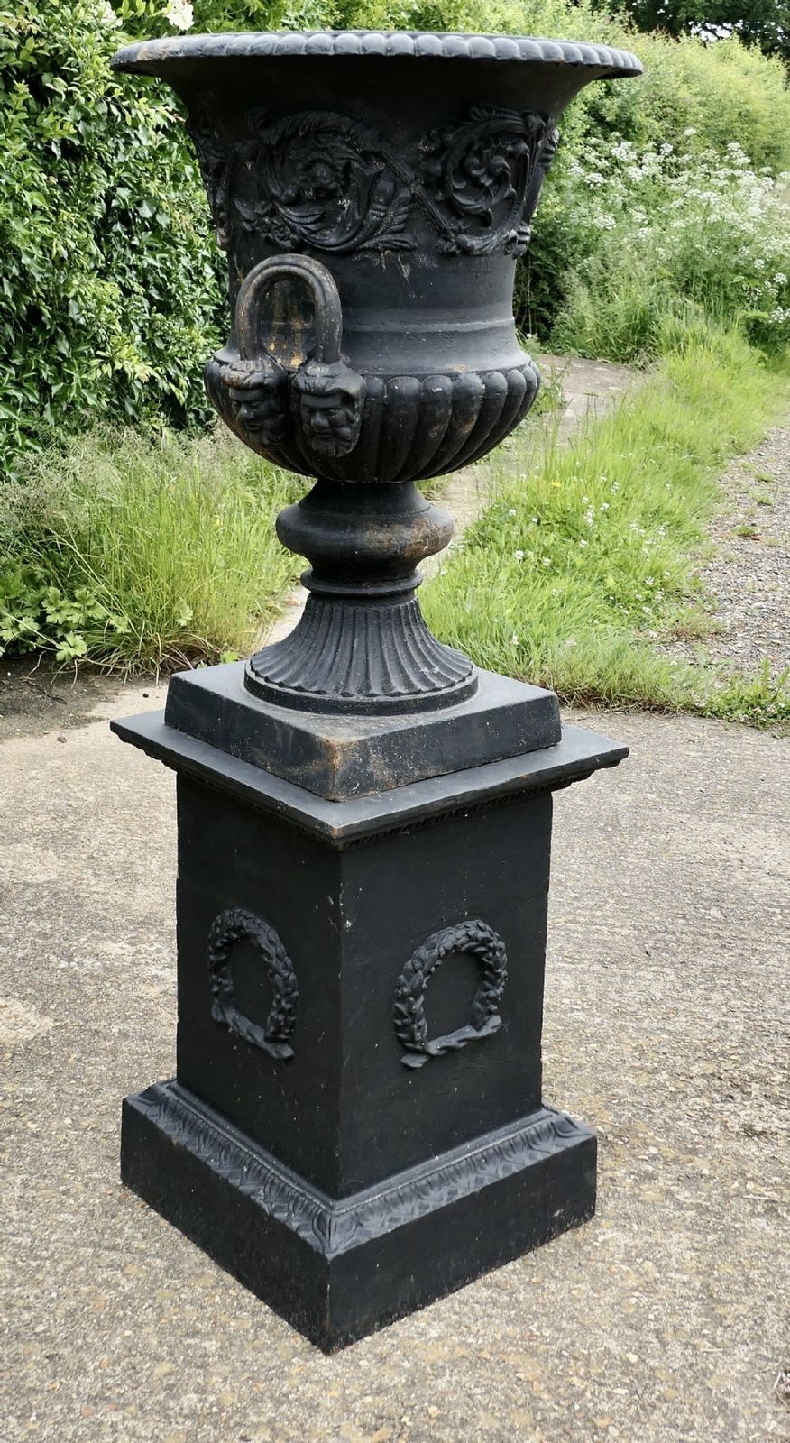 Large Cast Iron Urn, Garden Planter