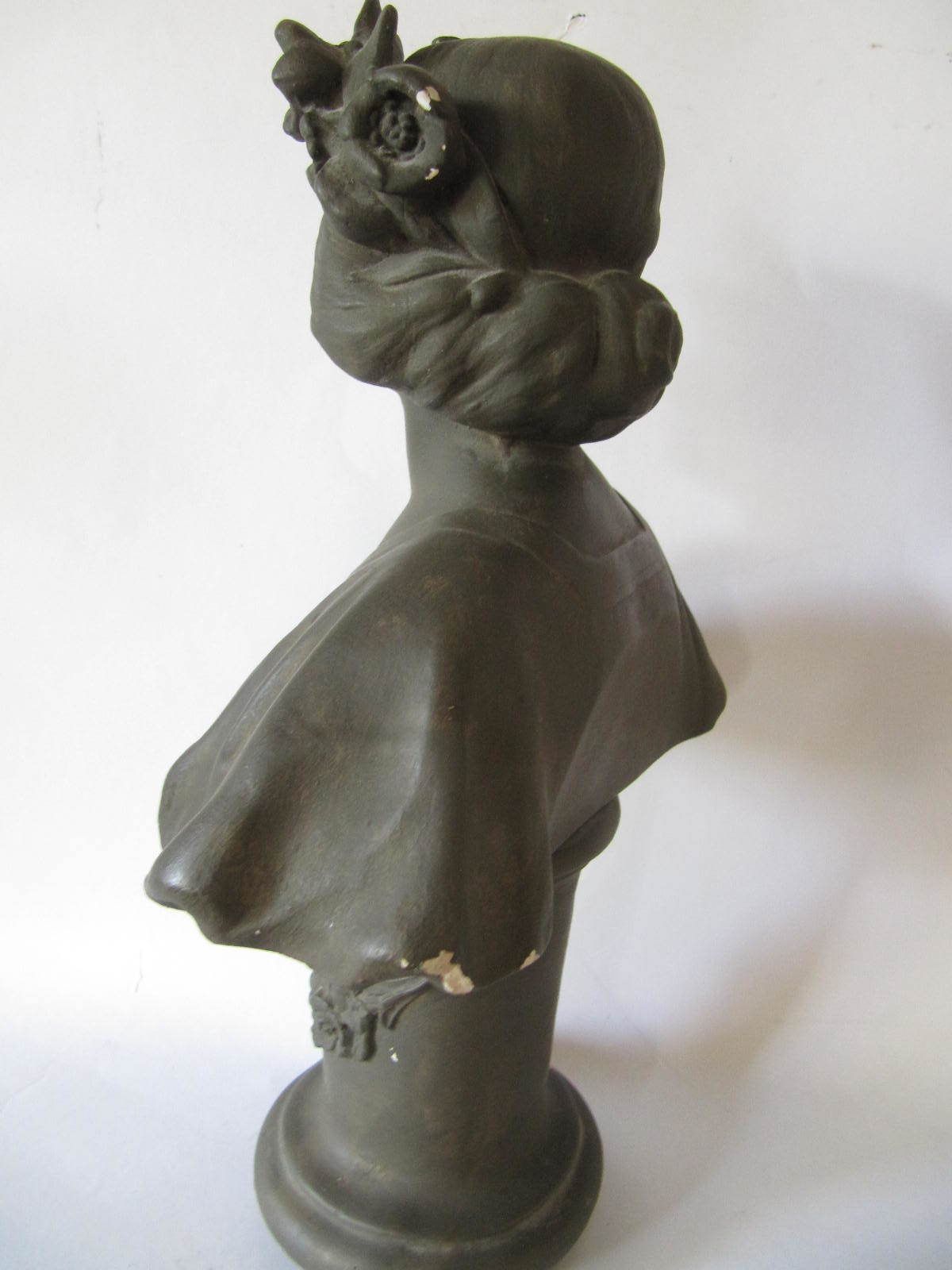 Art Nouveau Bust Of Woman With Headdress photo Art