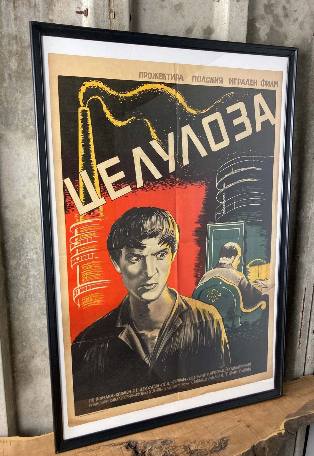 Vintage Original Movie Poster Picture Eastern European Communism “Cellulose” photo for sale