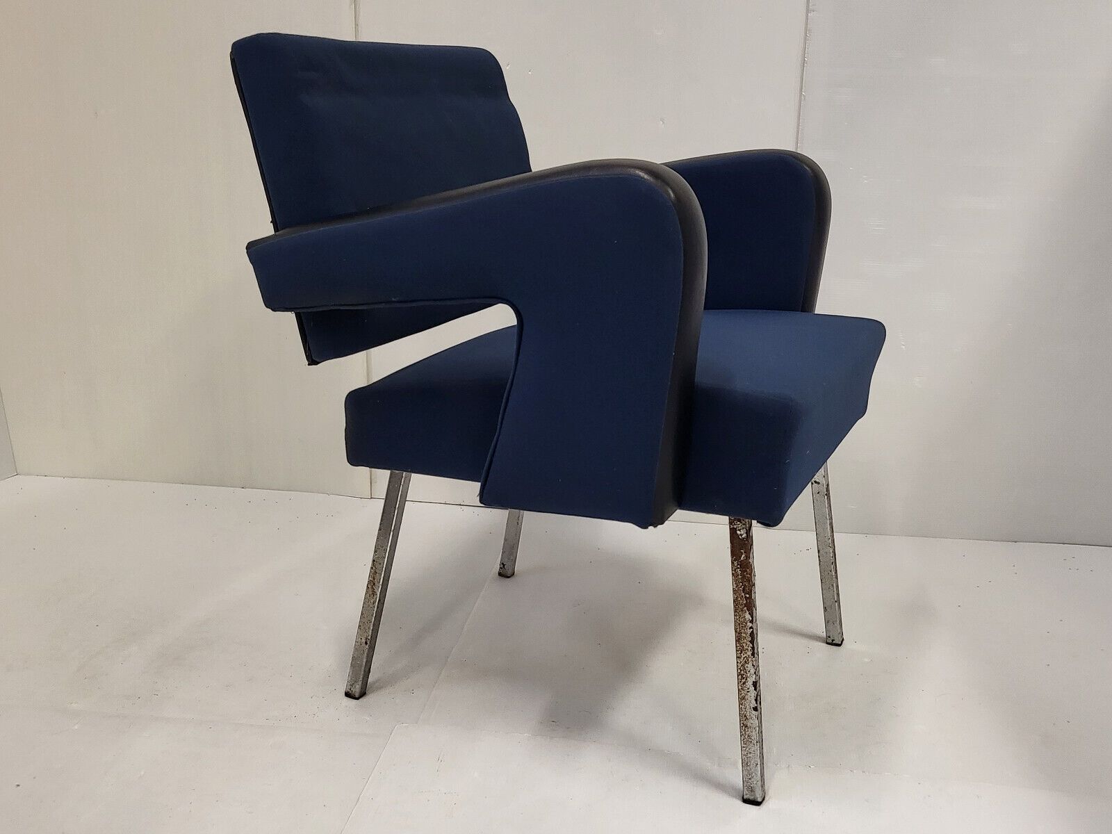 Pair Of "President" Armchairs By Jacques Adnet 1950 Vintage 50s 1950s photo vintage