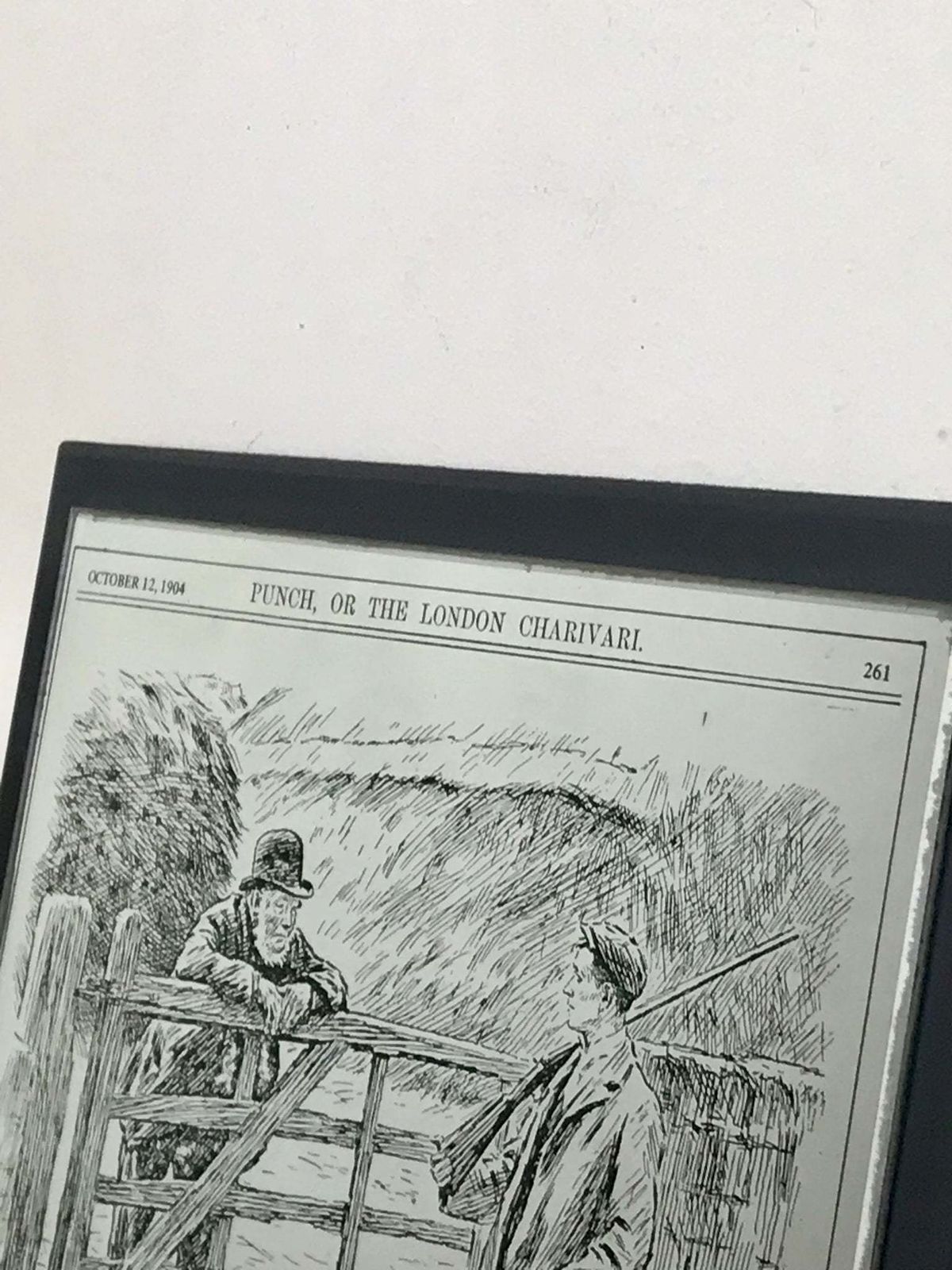 Vintage Punch Magazine London Humorous Mirror Plaque Collectible Edwardian Advertising Piece photo furniture