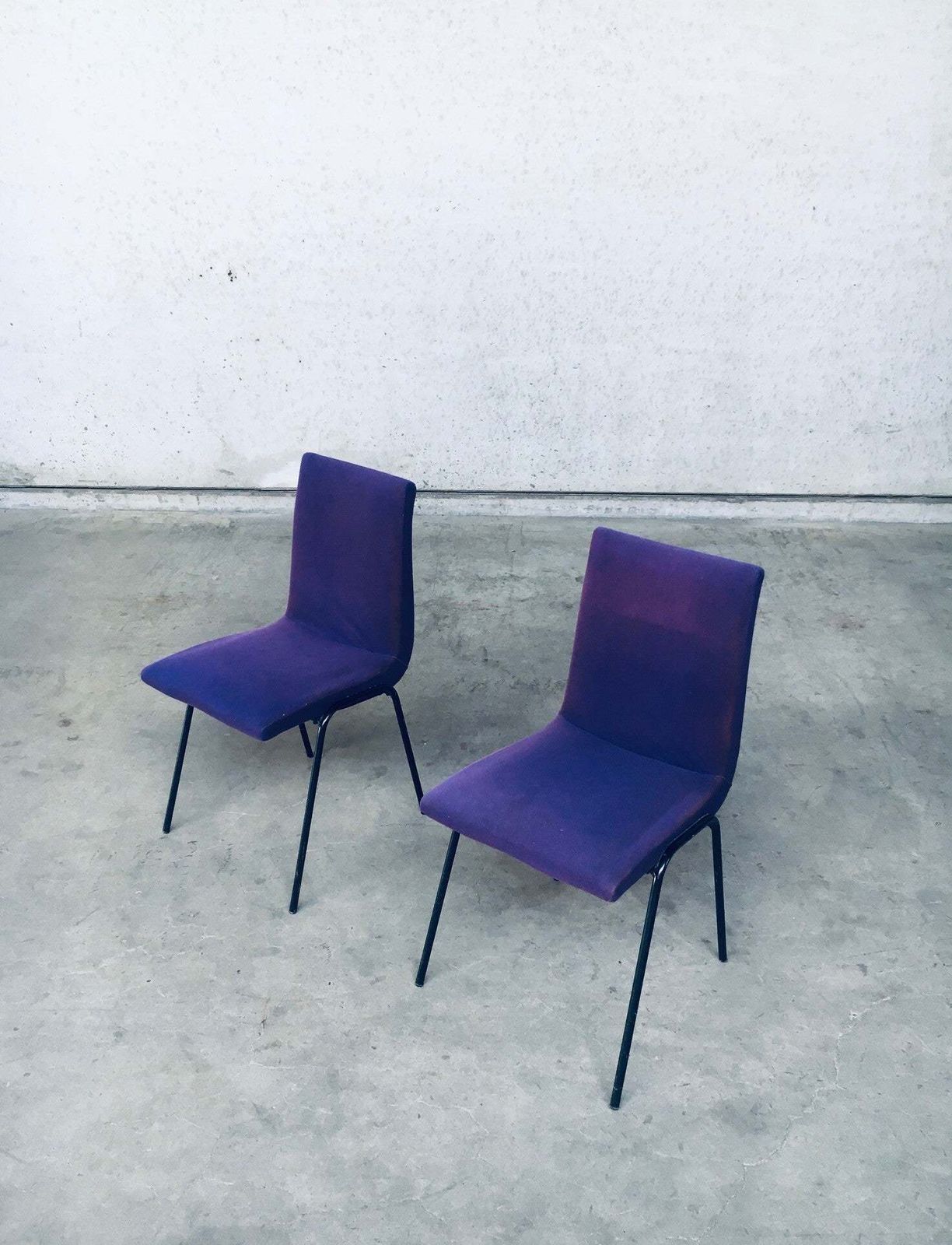 Midcentury Modern Design Robin Chair Set By Pierre Guariche For Meurop, Belgium 1950's photo furniture