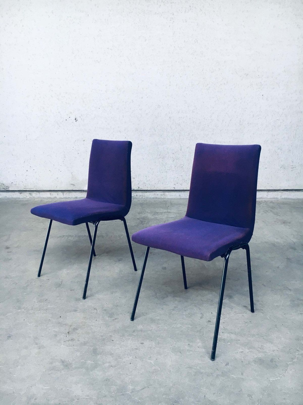 Midcentury Modern Design Robin Chair Set By Pierre Guariche For Meurop, Belgium 1950's photo for sale