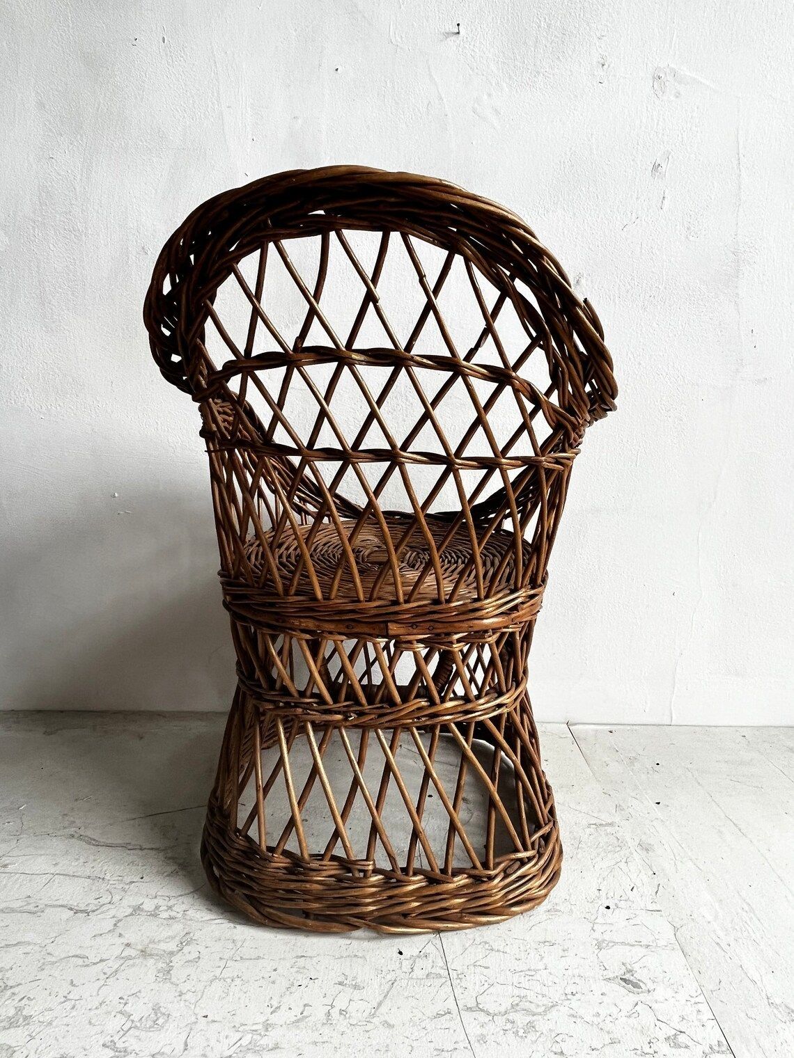 Vintage Wicker Childrens Armchair photo buy