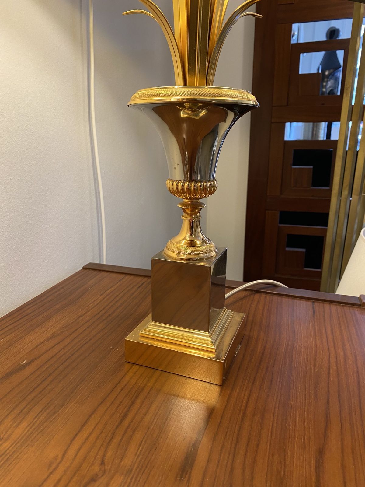 1970's Brass Table Lamp In The Style Of Maison Charles photo 750.0
