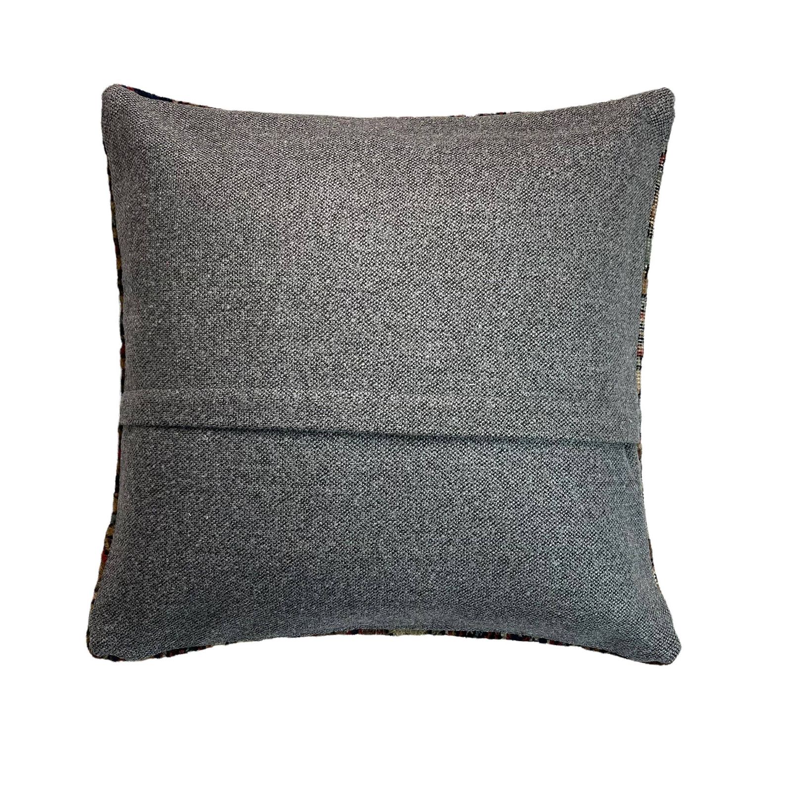 Vintage Hand Made Rug Cushion Cover, 45 X 45 Cm Decorative Rug Pillow Cover, Large Vintage Turkish Rug Cushion Cover photo furniture