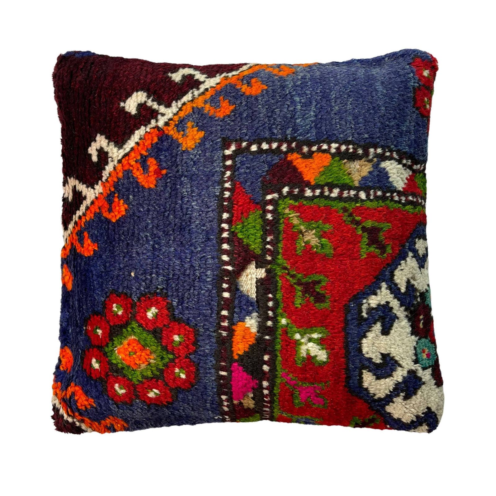 18'' X 18'' Vintage Handgemaakte Tapijtkussenhoes, 45 X 45 Cm Decoratieve Tapijtkussenhoes, Grote Vintage Turkse Tapijtkussenhoes