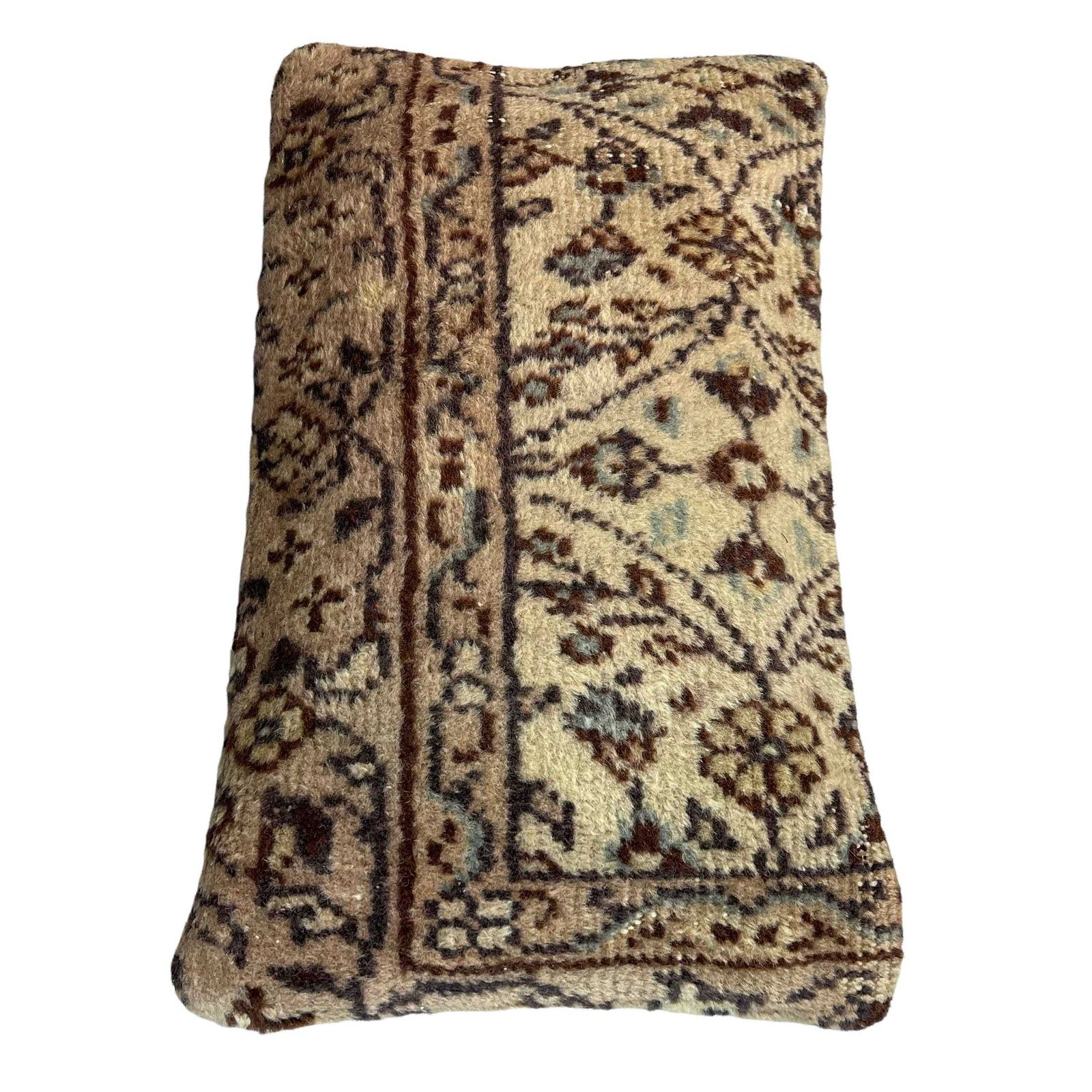 12'' X 20'' Vintage Hand Made Rug Cushion Cover, 30 X 50 Cm Decorative Rug Pillow Cover, Large Vintage Turkish Rug Cushion Cover photo 59.0