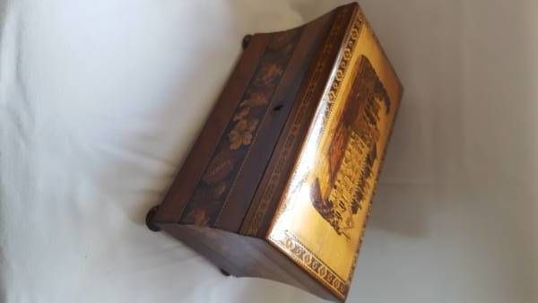 Battle Abbey Cloisters East Sussex Tunbridge Ware Tea Caddy photo buy
