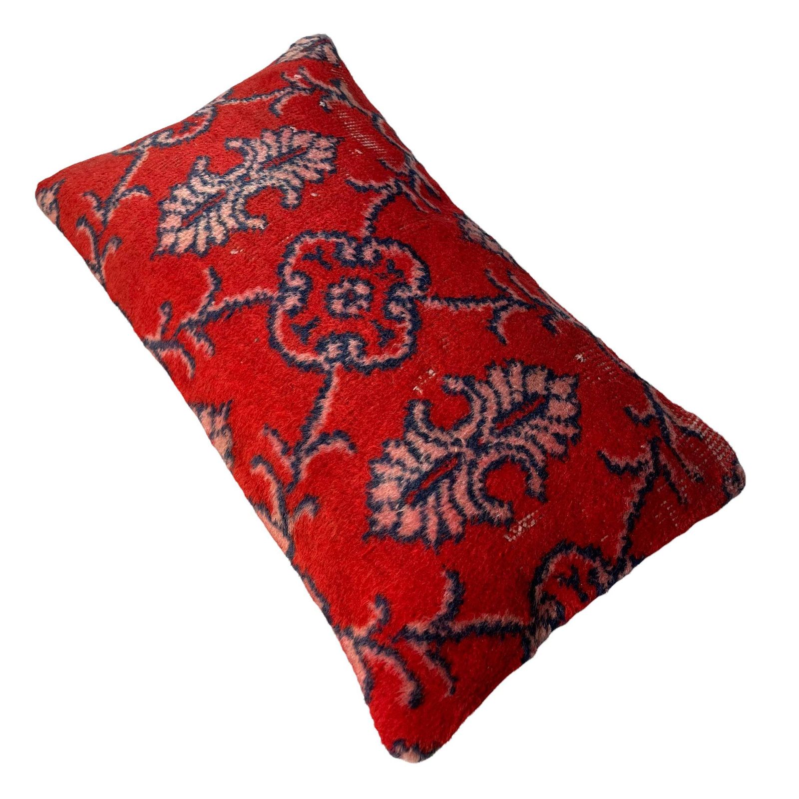 Vintage Hand Made Rug Cushion Cover, 30 X 60 Cm Decorative Rug Pillow Cover, Large Vintage Turkish Rug Cushion Cover photo for sale