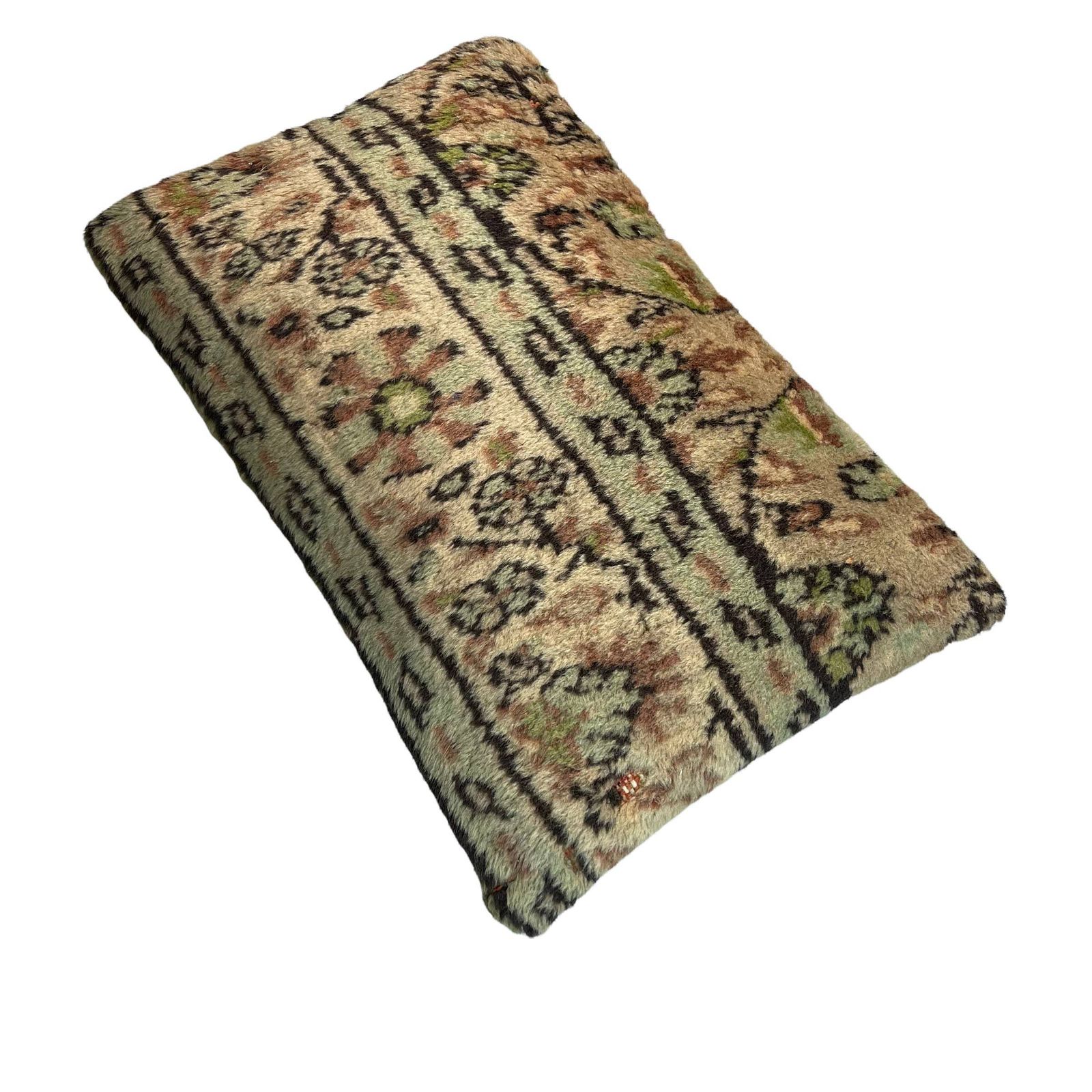 Vintage Hand Made Rug Cushion Cover, 30 X 50 Cm Decorative Rug Pillow Cover, Large Vintage Turkish Rug Cushion Cover photo for sale