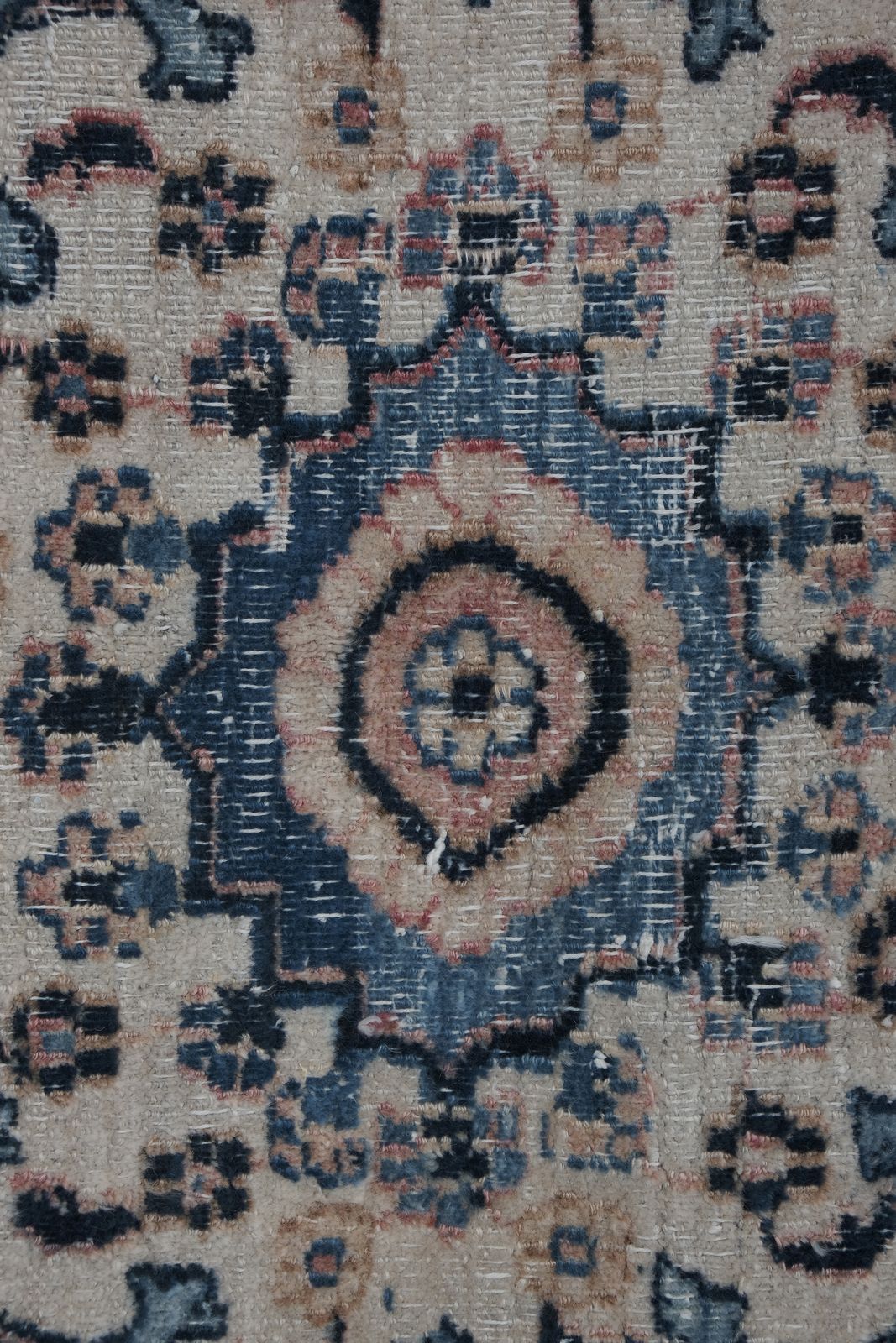 Blue Colors Distressed Oversized Rug photo vinterior