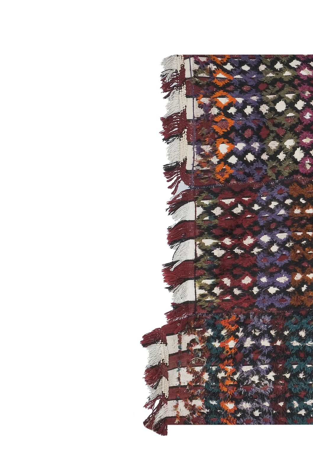 Textiles Vintage Anatolian Turkish Tulu Rug 5'4'' X 7'6'' photo