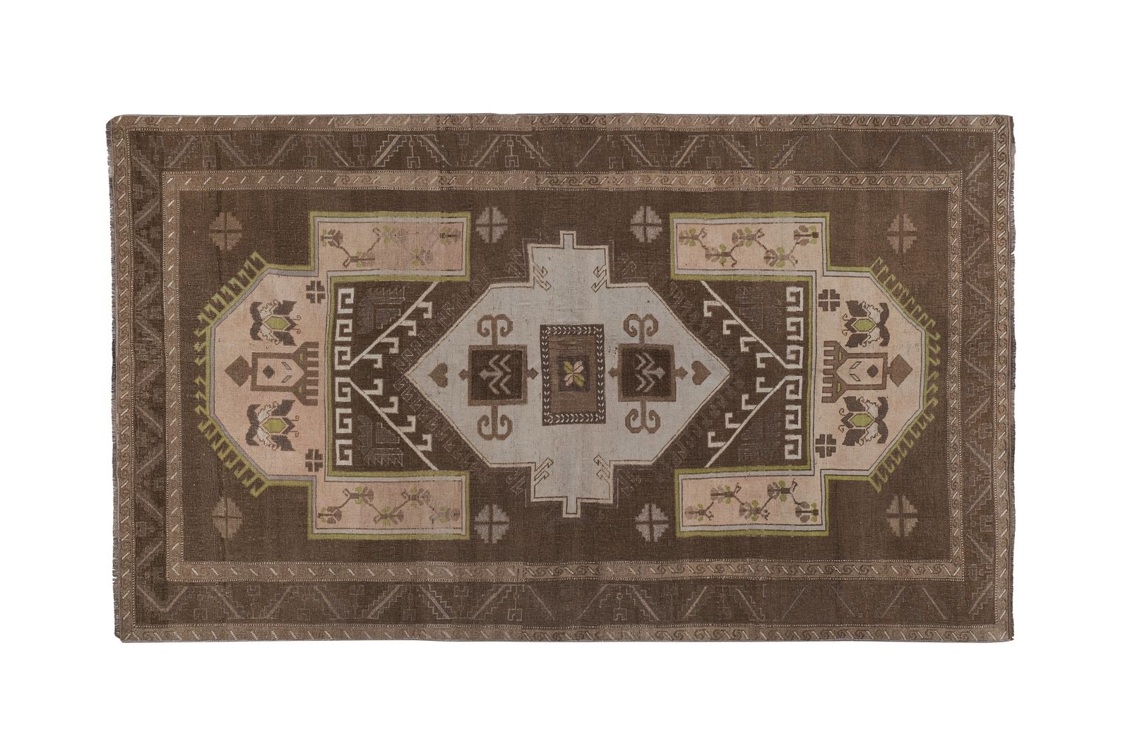 Vintage Brown Turkish Kars Rug 5'10'' X 10' photo 1750.0