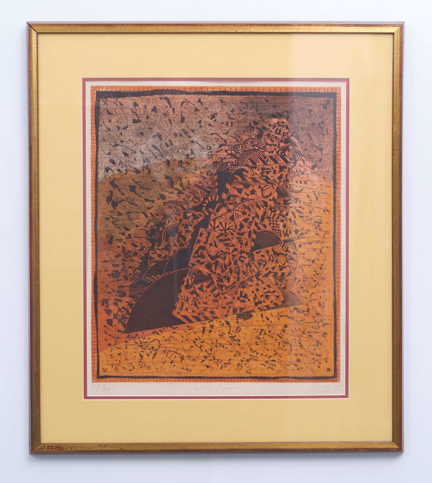 Georges Dussau, L' Escallier D'eurodace, 1975, Etching, Framed photo furniture