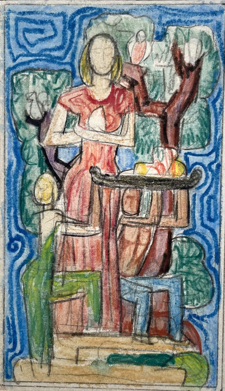 Plenty   1930s Watercolour Design For A Mural By Harry Carleton Attwood photo furniture