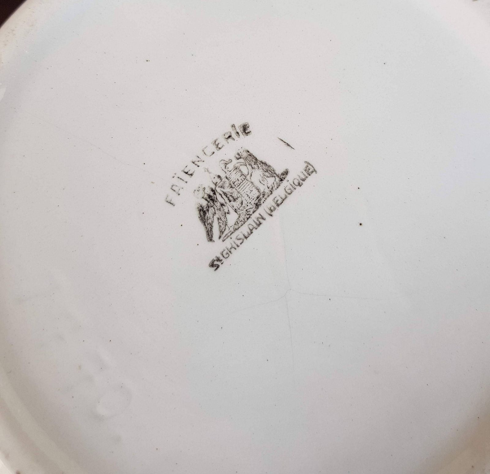 Antique Ceramic Toilet Set   Faiencerie Saint Ghislain Belgium   Pitcher And Bowl photo buy