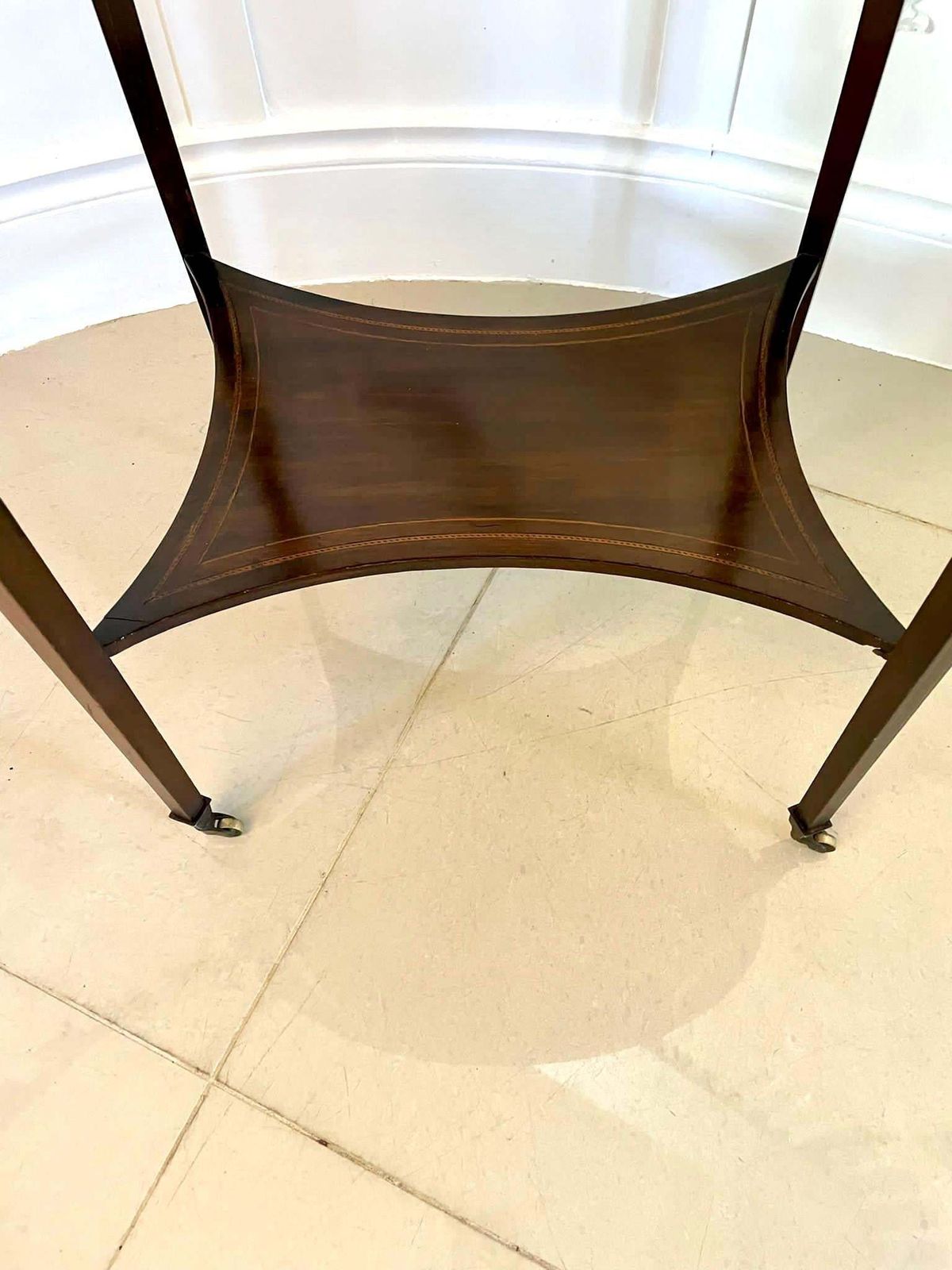 photo buy Antique Edwardian Oval Quality Mahogany Inlaid Lamp Table