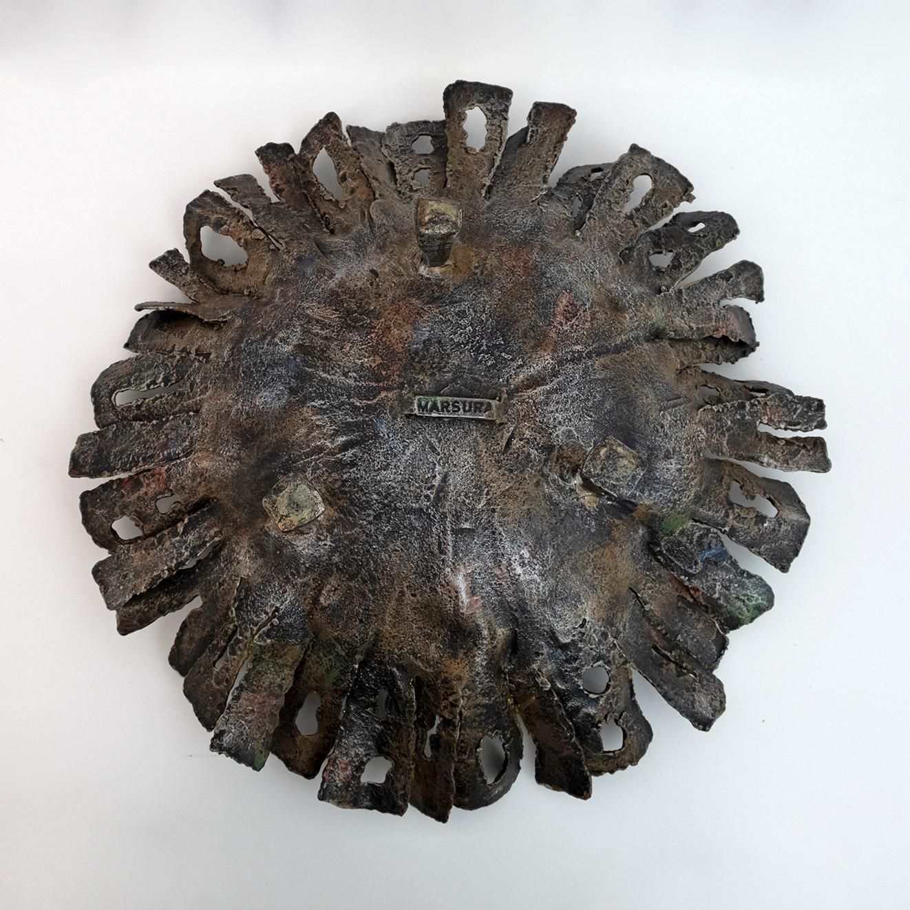 Salvino Marsura Brutalist Forged Iron Centerpieces, 1970s photo buy