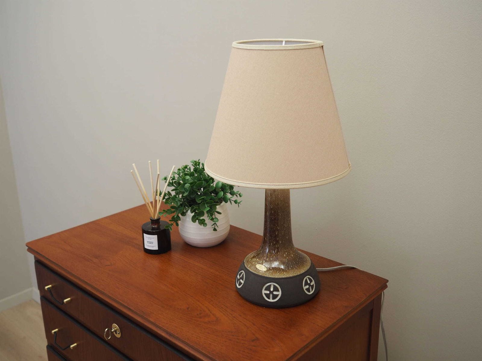 The Lamp Was Made In The 1960s, Produced By The Well Known Danish Manufactory Frank Keramik. photo Lighting