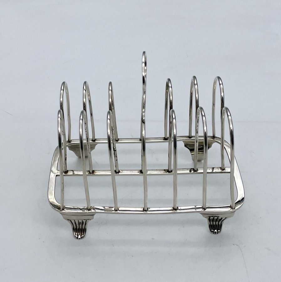 Early 19th Century Antique William IV Sterling Silver Toast Rack London 1833 Barnard Family photo Home Decor