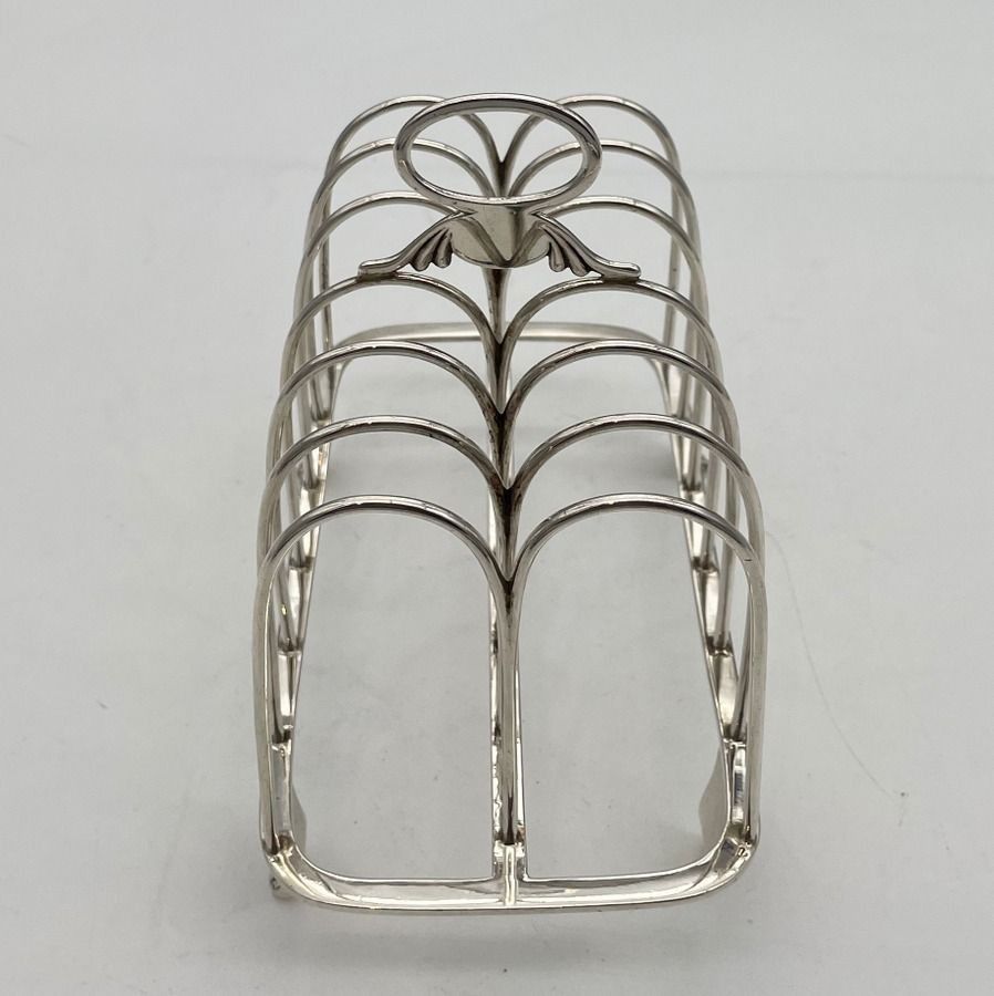 Early 19th Century Antique William IV Sterling Silver Toast Rack London 1833 Barnard Family photo 685.0