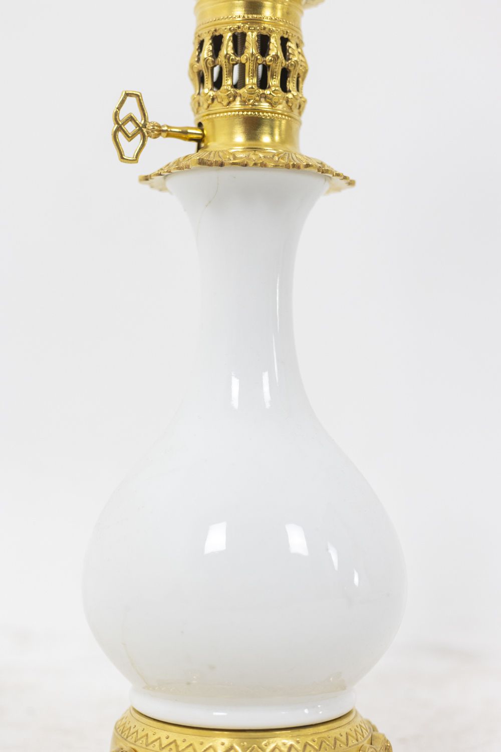 Pair Of Lamps In White Porcelain And Bronze, Circa 1880 photo Lighting