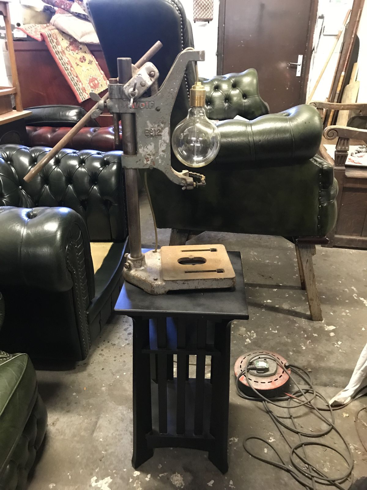 Upcycled De Wolf  Drill Press Quirky Table Lamp photo buy