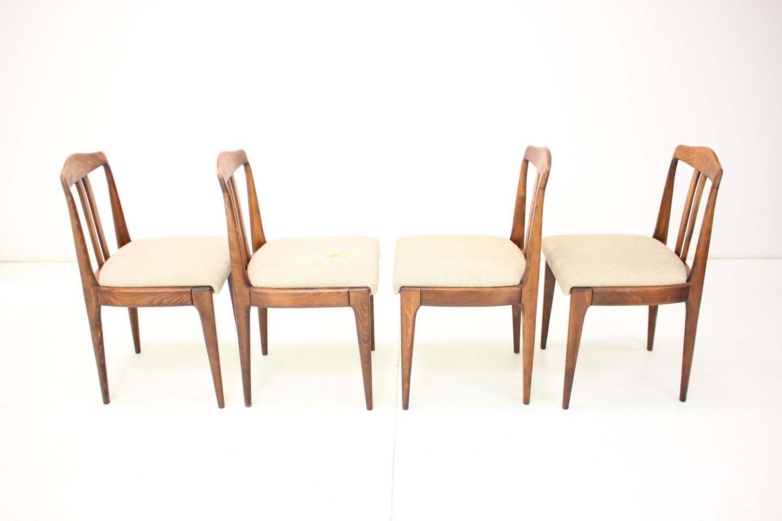 1970s Set Of Four Dining Chairs By Drevotvar Czechoslovakia photo buy